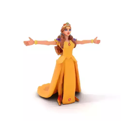 Elegant Princess Character Model Pack Low-poly 3D model