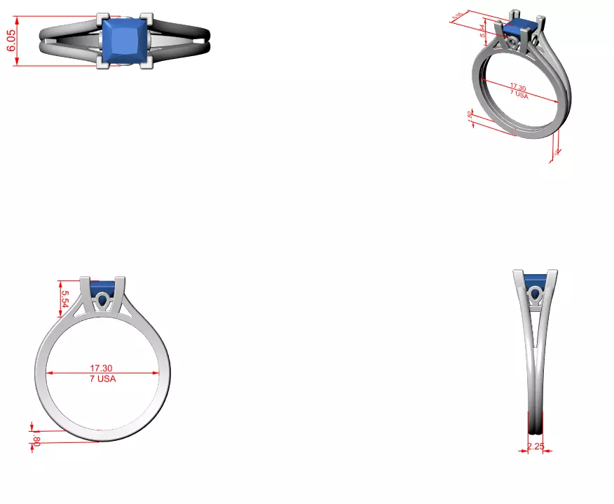 Mono Solitaire Ring 3dm stl renders animation videos details 3D print model_6
