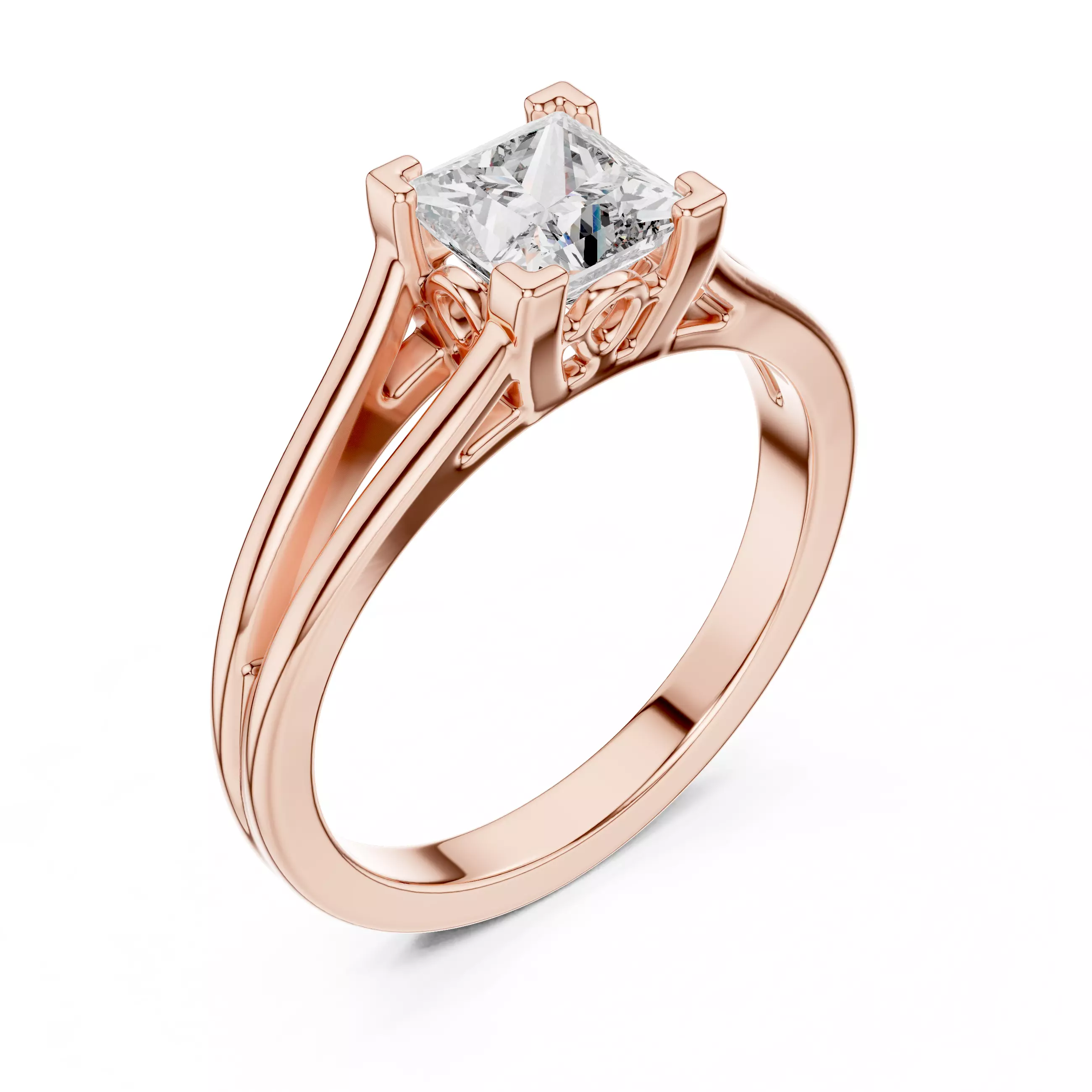 Mono Solitaire Ring 3dm stl renders animation videos details 3D print model_9