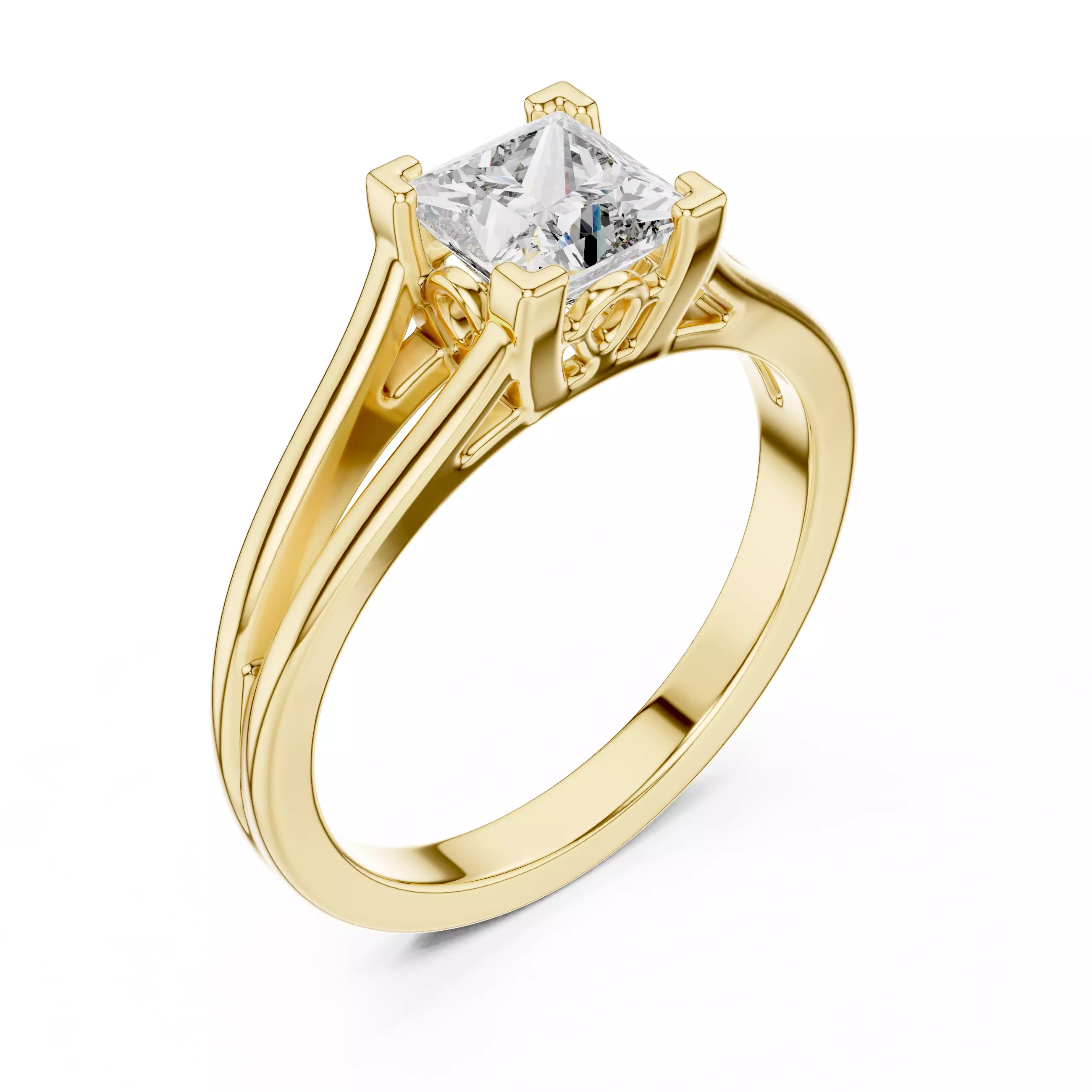 Mono Solitaire Ring 3dm stl renders animation videos details 3D print model_13