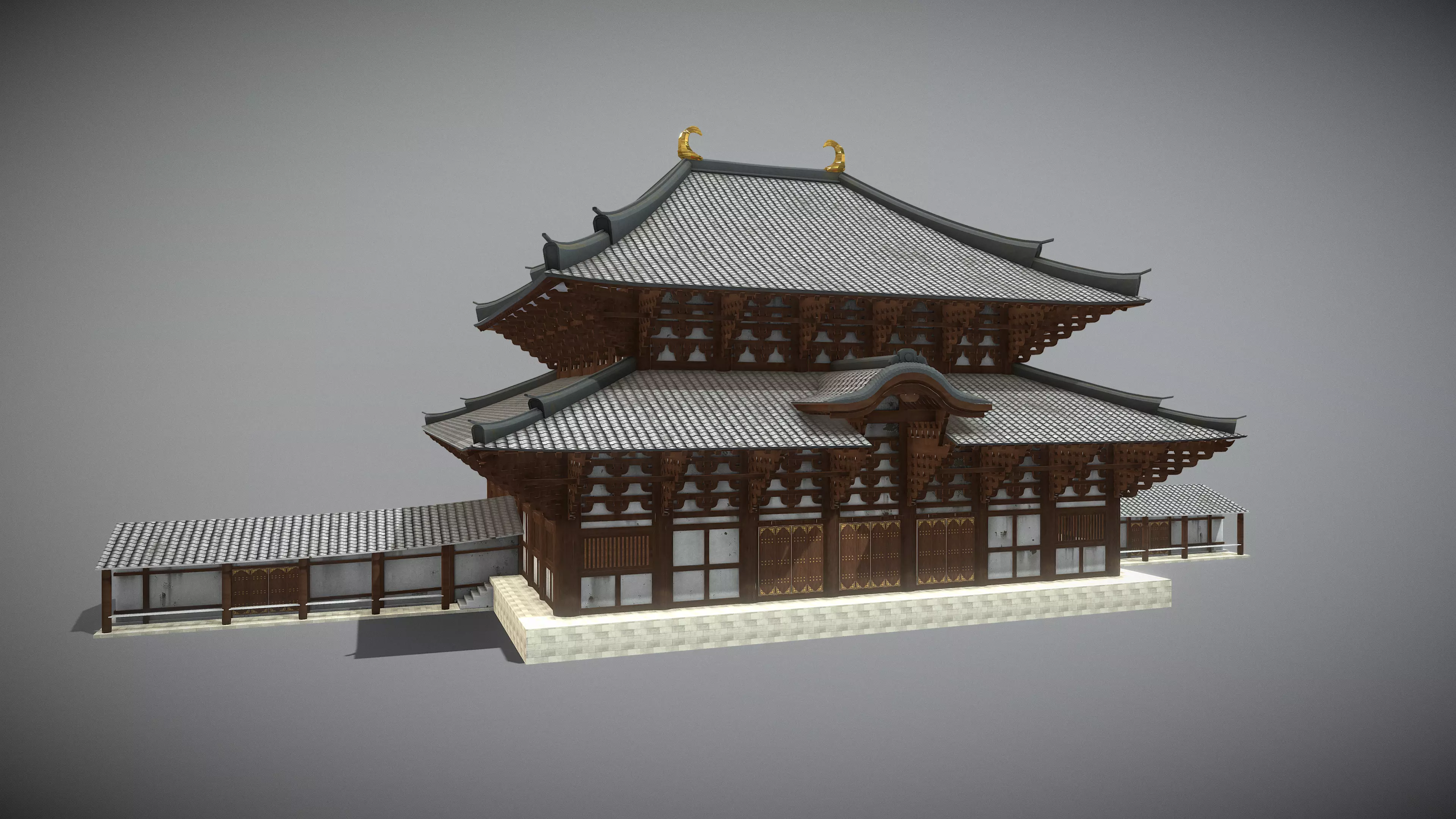 Japanese Famous Buildings 3D Model Pack Low-poly 3D model_11