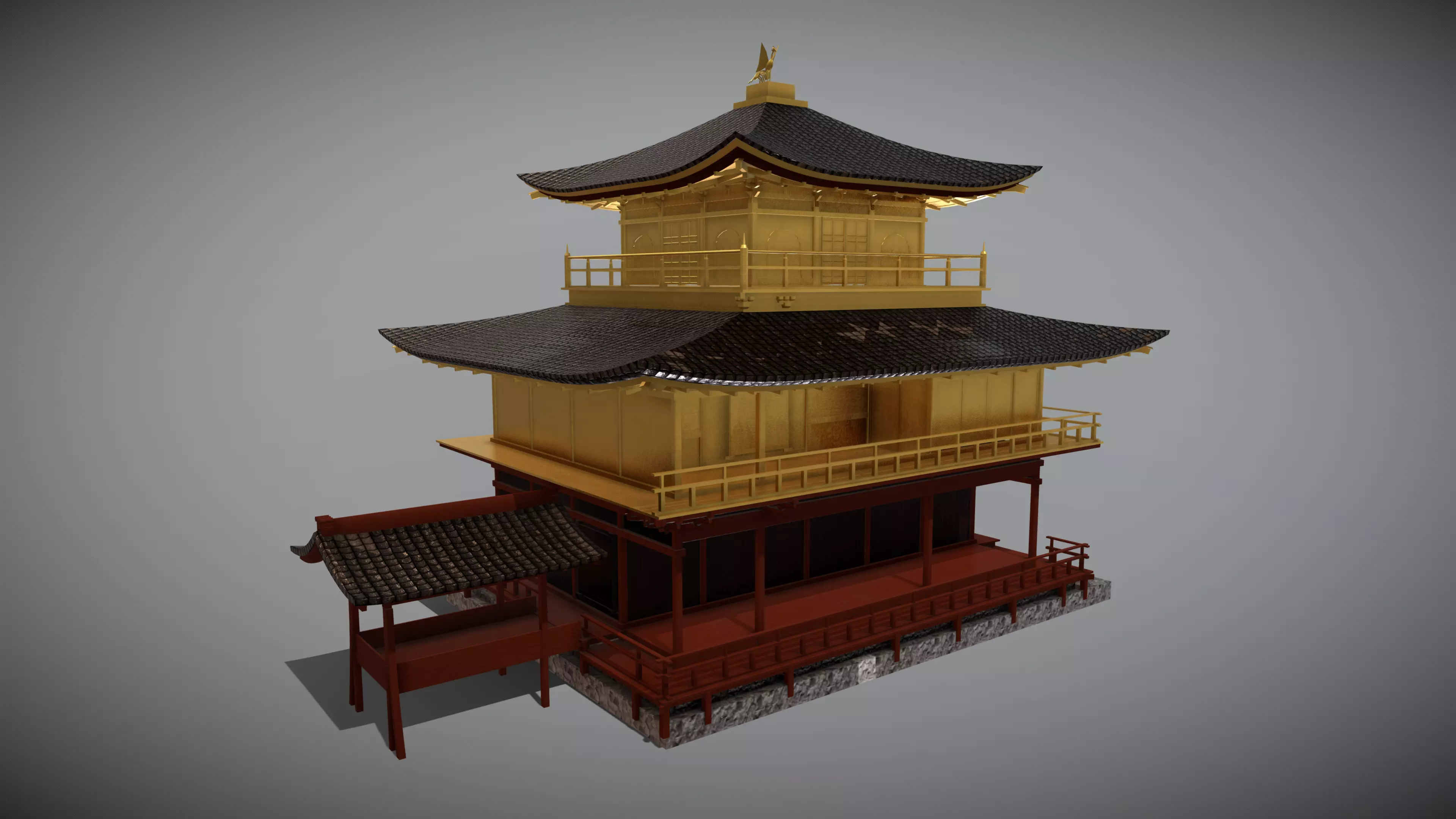 Japanese Famous Buildings 3D Model Pack Low-poly 3D model_9
