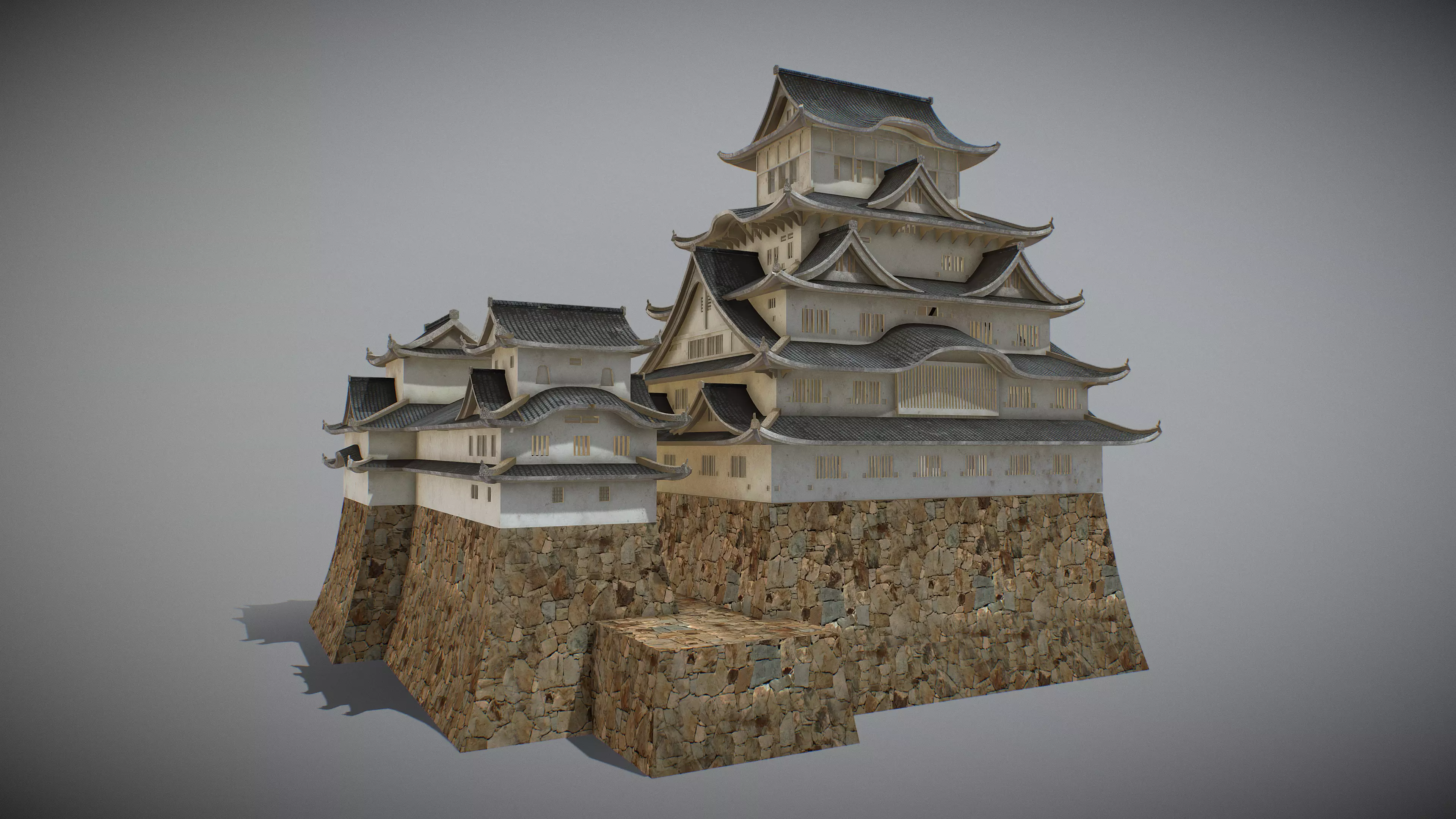 Japanese Famous Buildings 3D Model Pack Low-poly 3D model_10