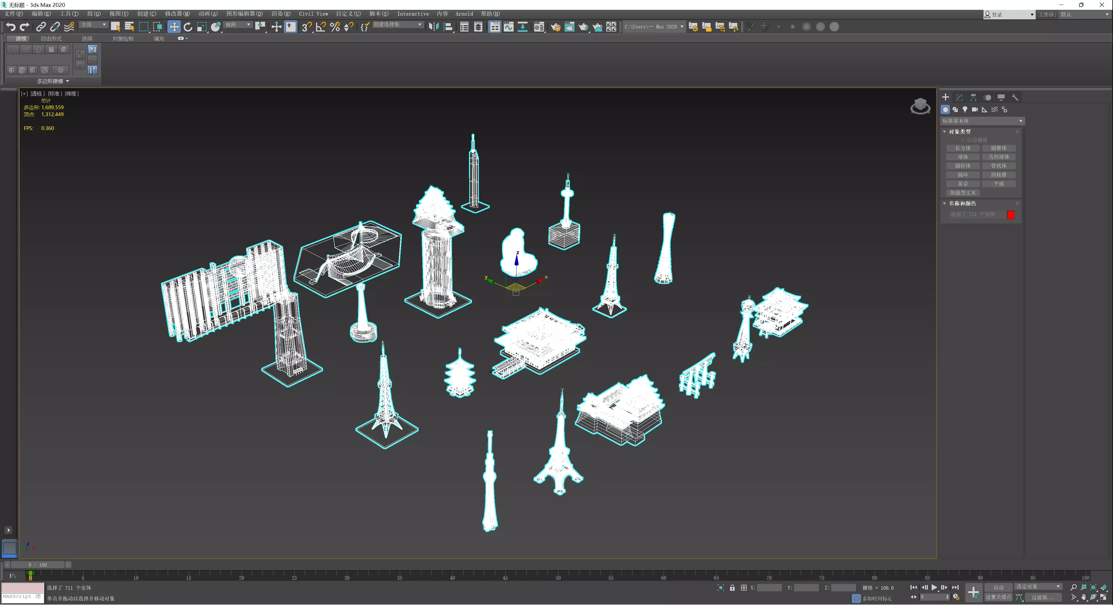 Japanese Famous Buildings 3D Model Pack Low-poly 3D model_23