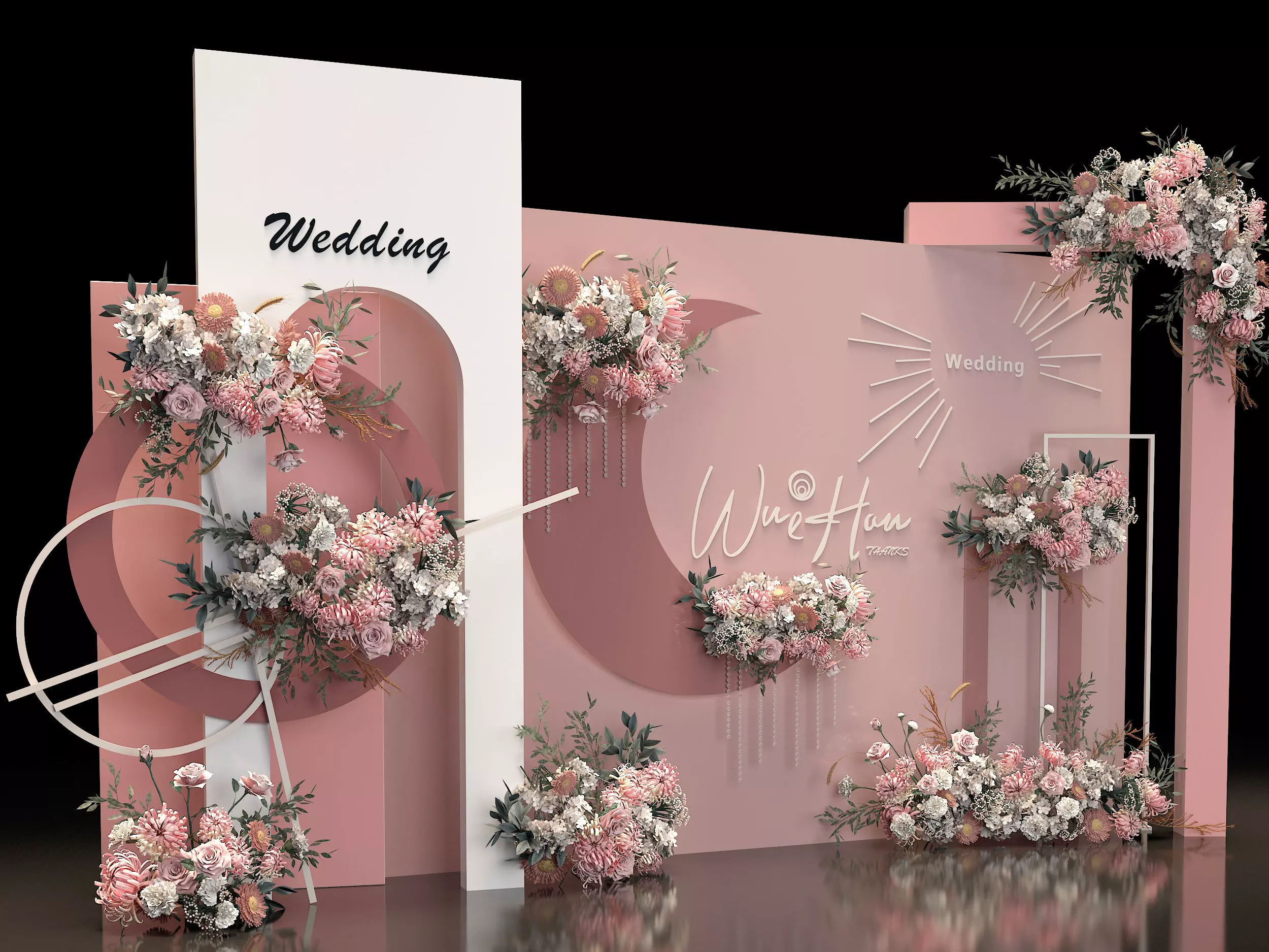 wedding stage 3D model_2