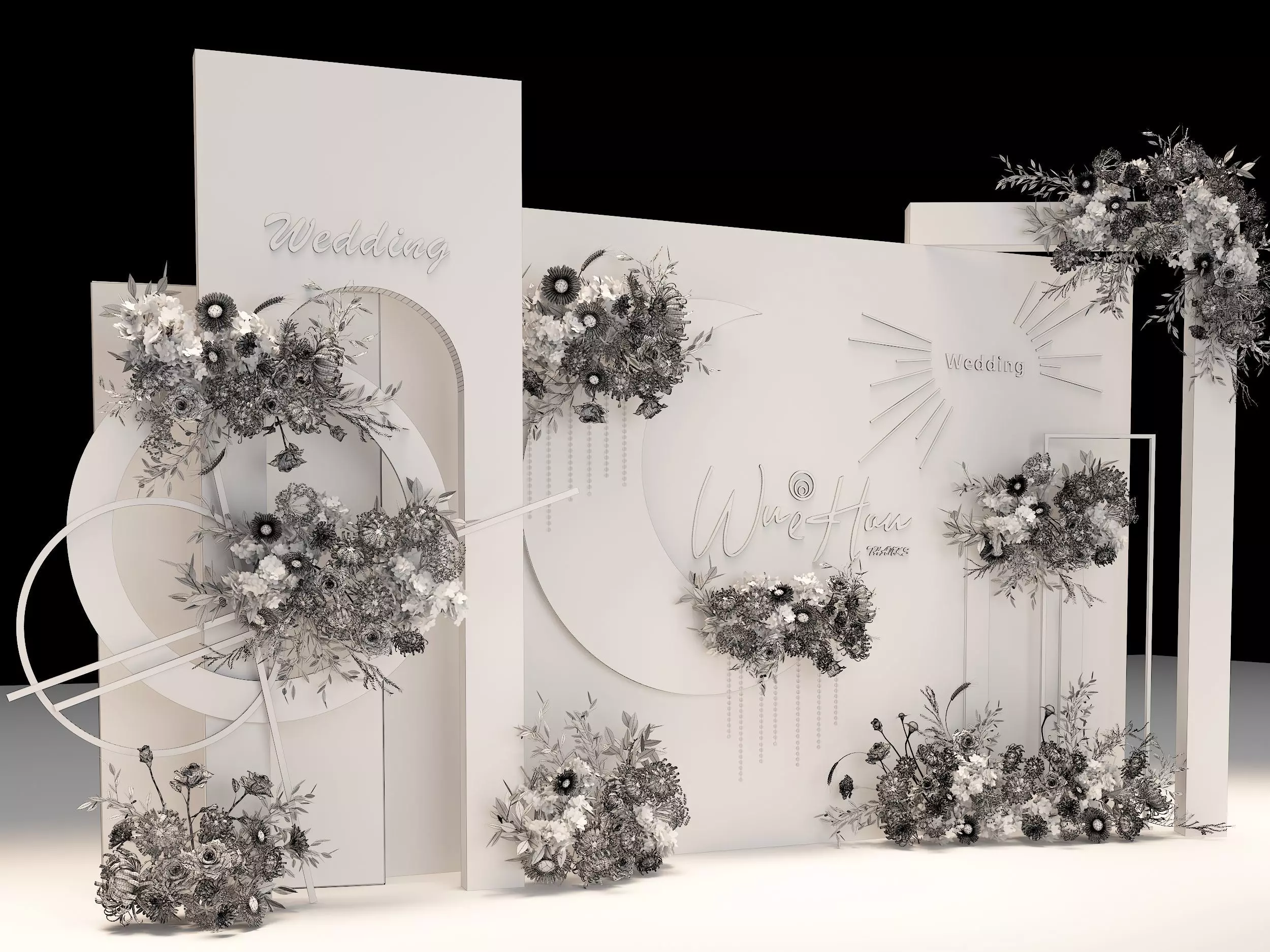 wedding stage 3D model_5