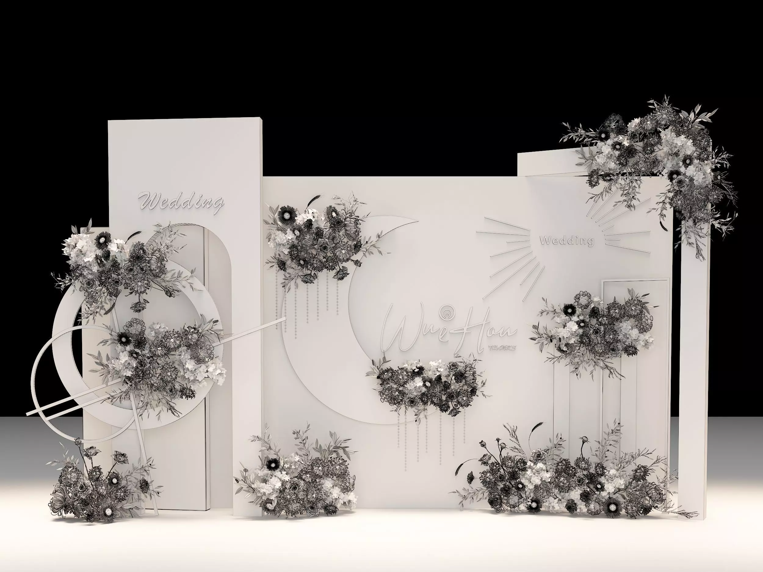 wedding stage 3D model_3