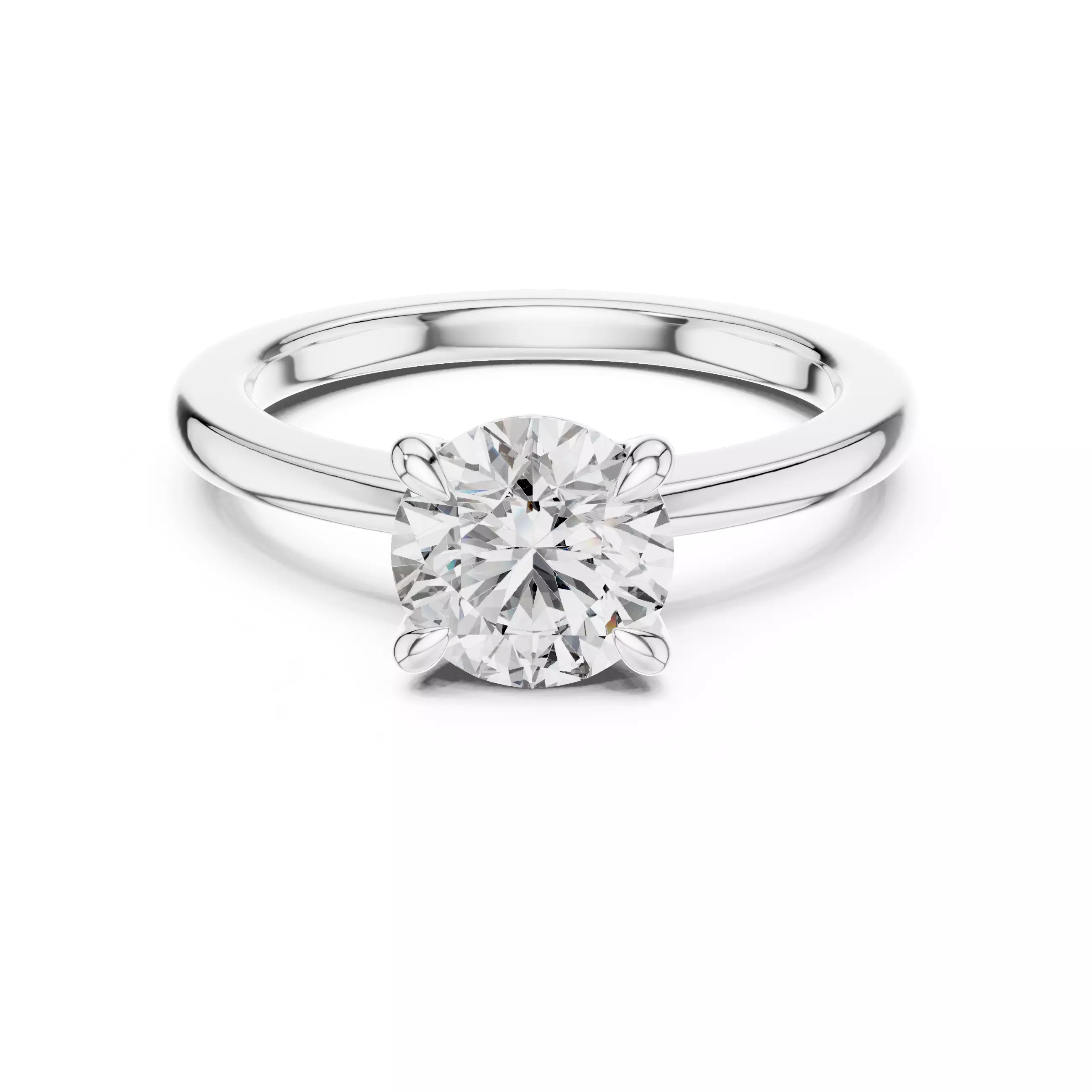 Mono Diamond Solitaire Ring 3dm stl renders animation videos 3D print model_3