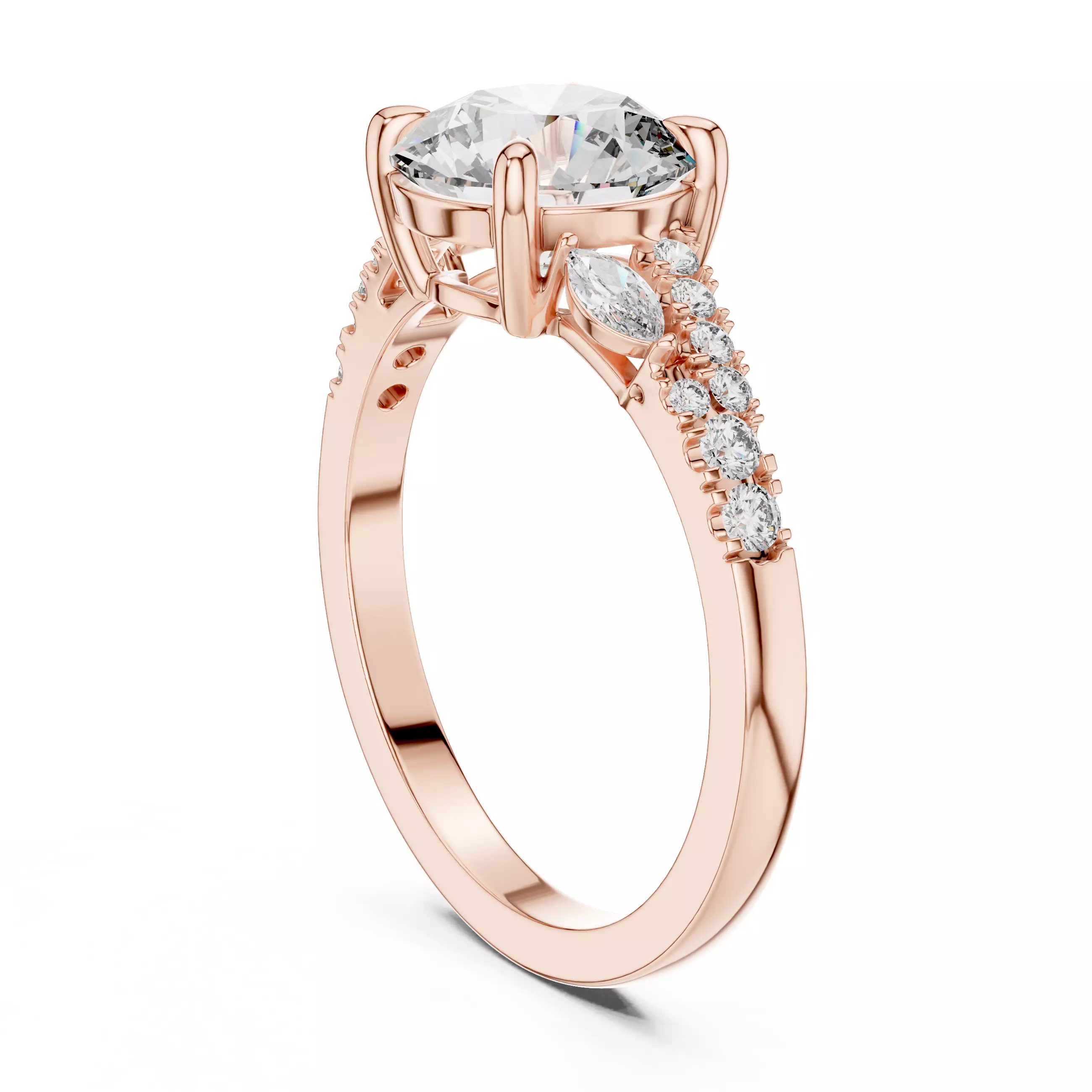 Solitaire Ring 3dm stl renders animation videos details  3D print model_8