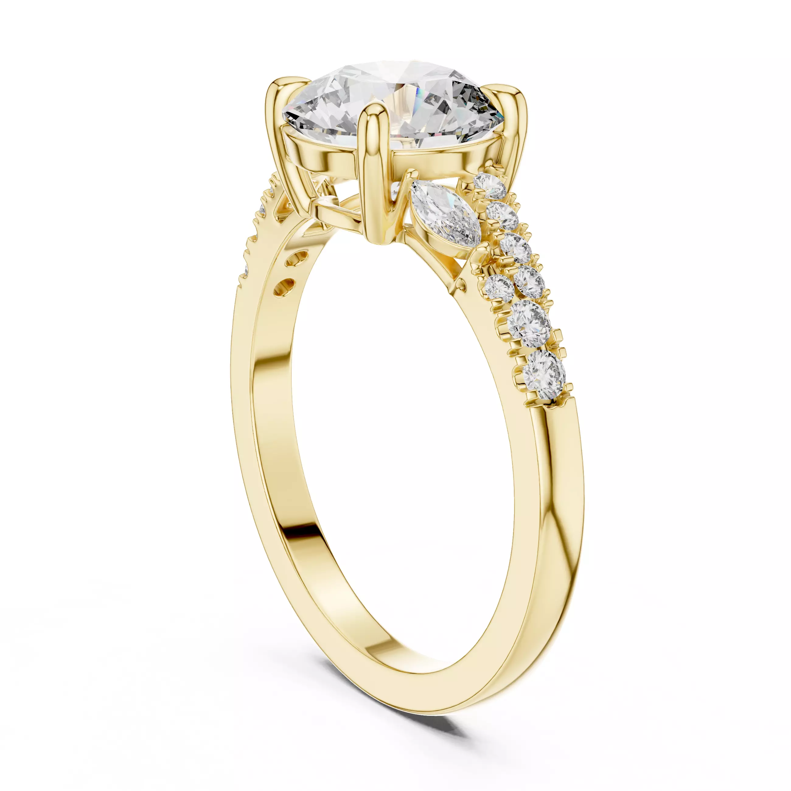 Solitaire Ring 3dm stl renders animation videos details  3D print model_12