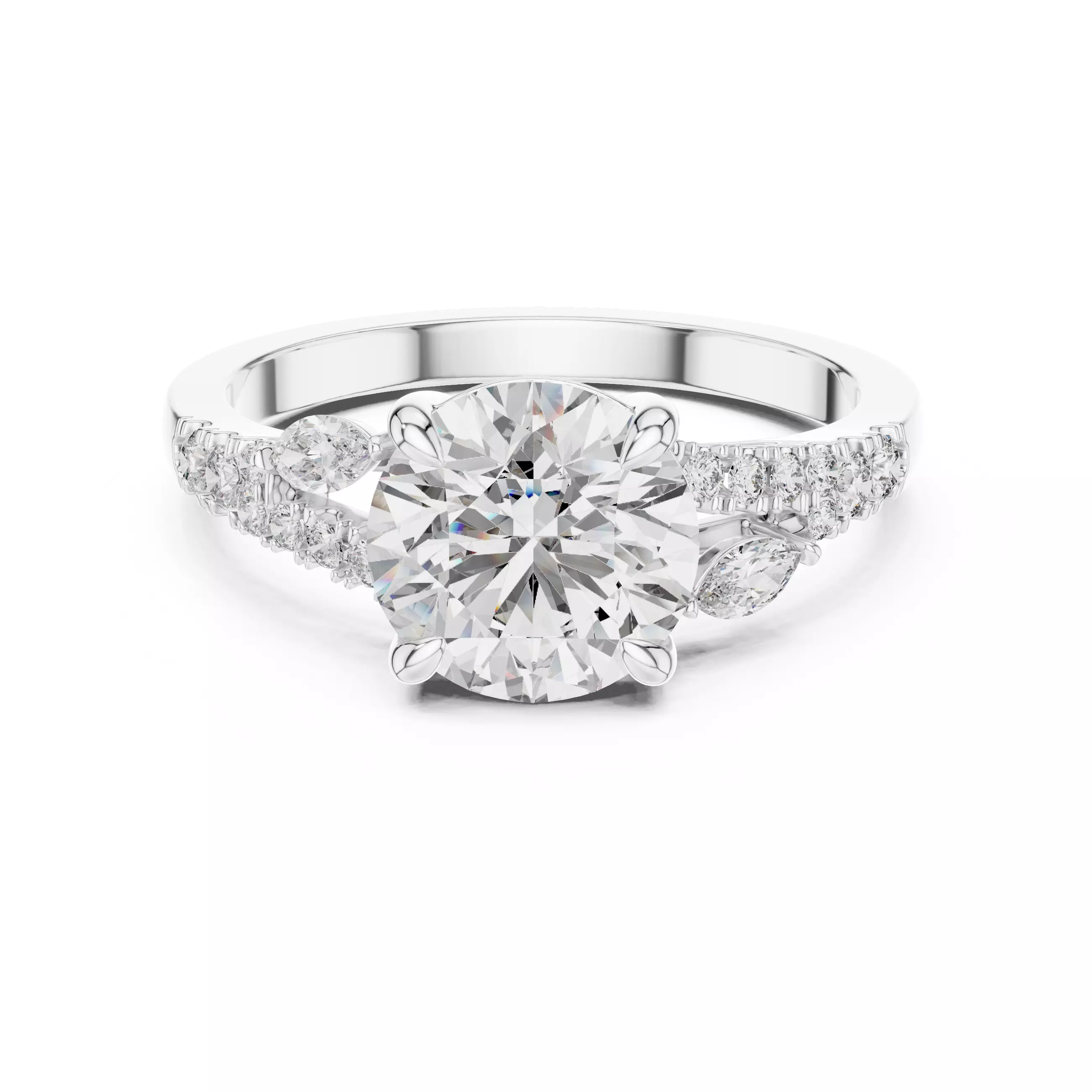 Solitaire Ring 3dm stl renders animation videos details  3D print model_3