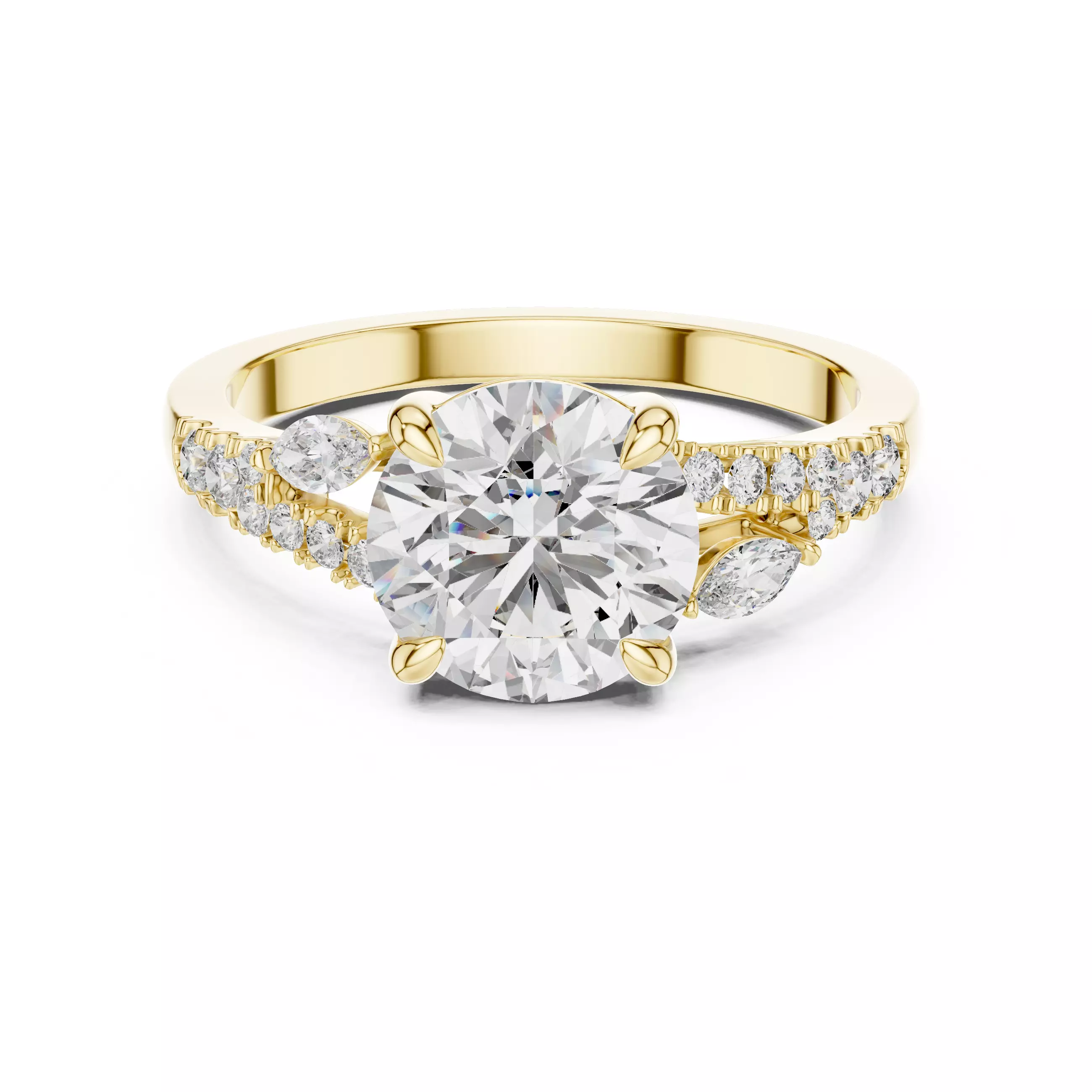 Solitaire Ring 3dm stl renders animation videos details  3D print model_5