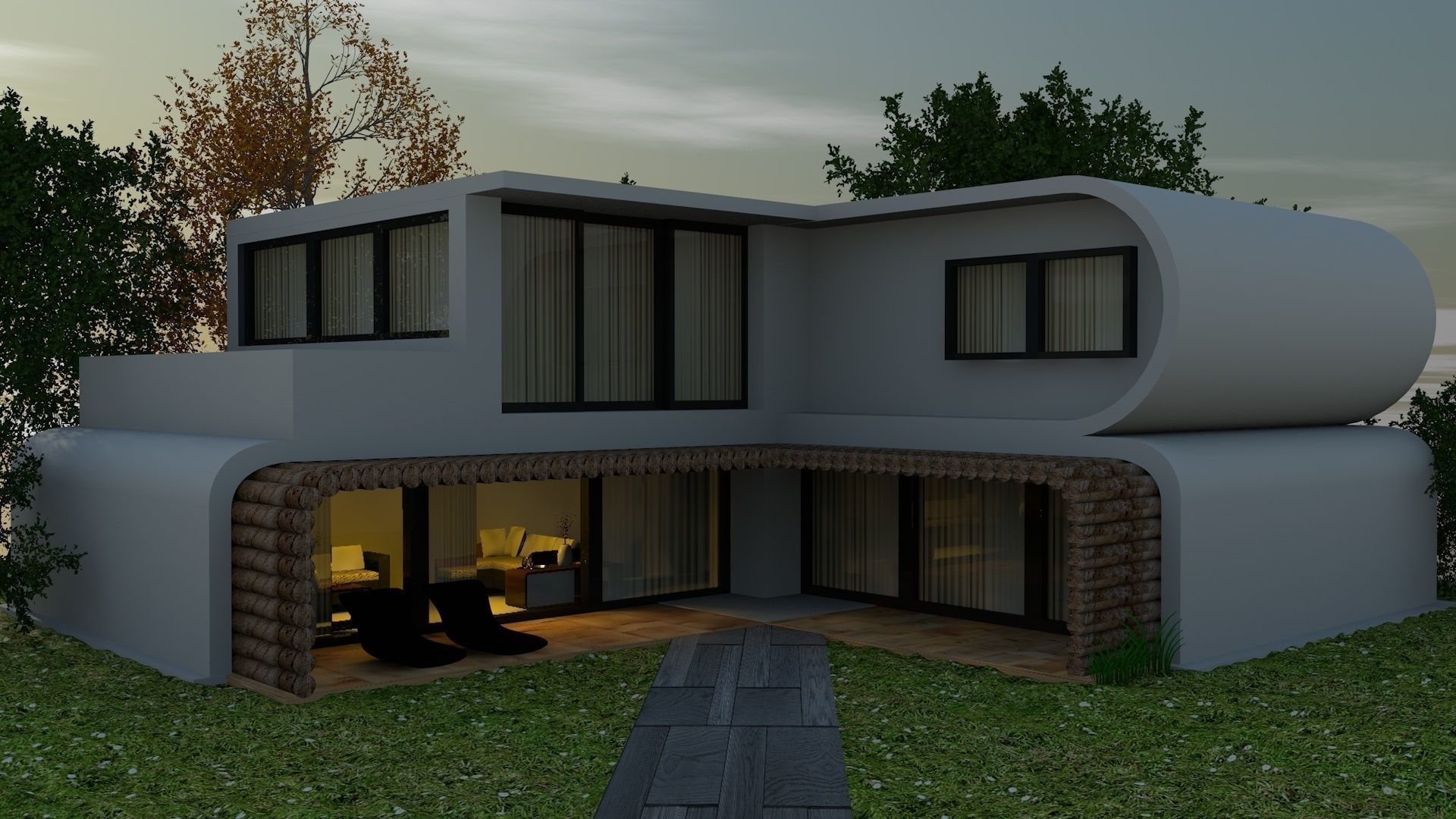Garden House 3D model_2