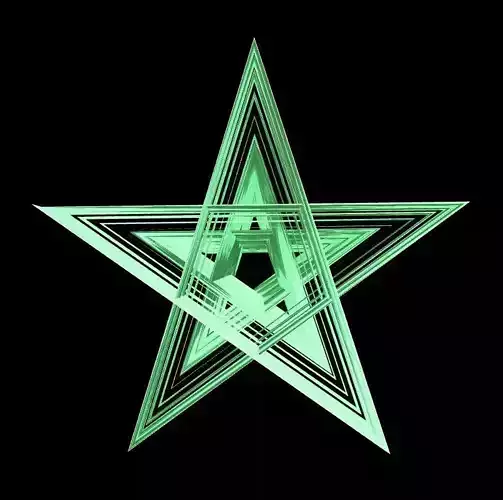 Solomons Five Pointed Star Free low-poly 3D model