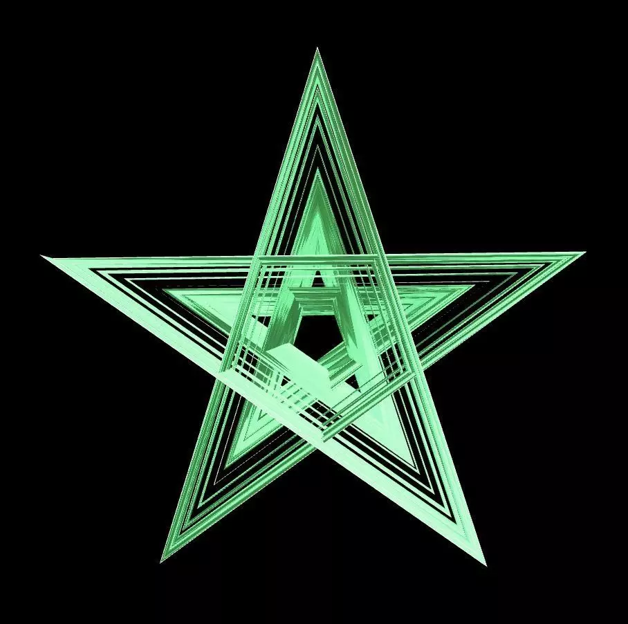 Solomons Five Pointed Star Free low-poly 3D model