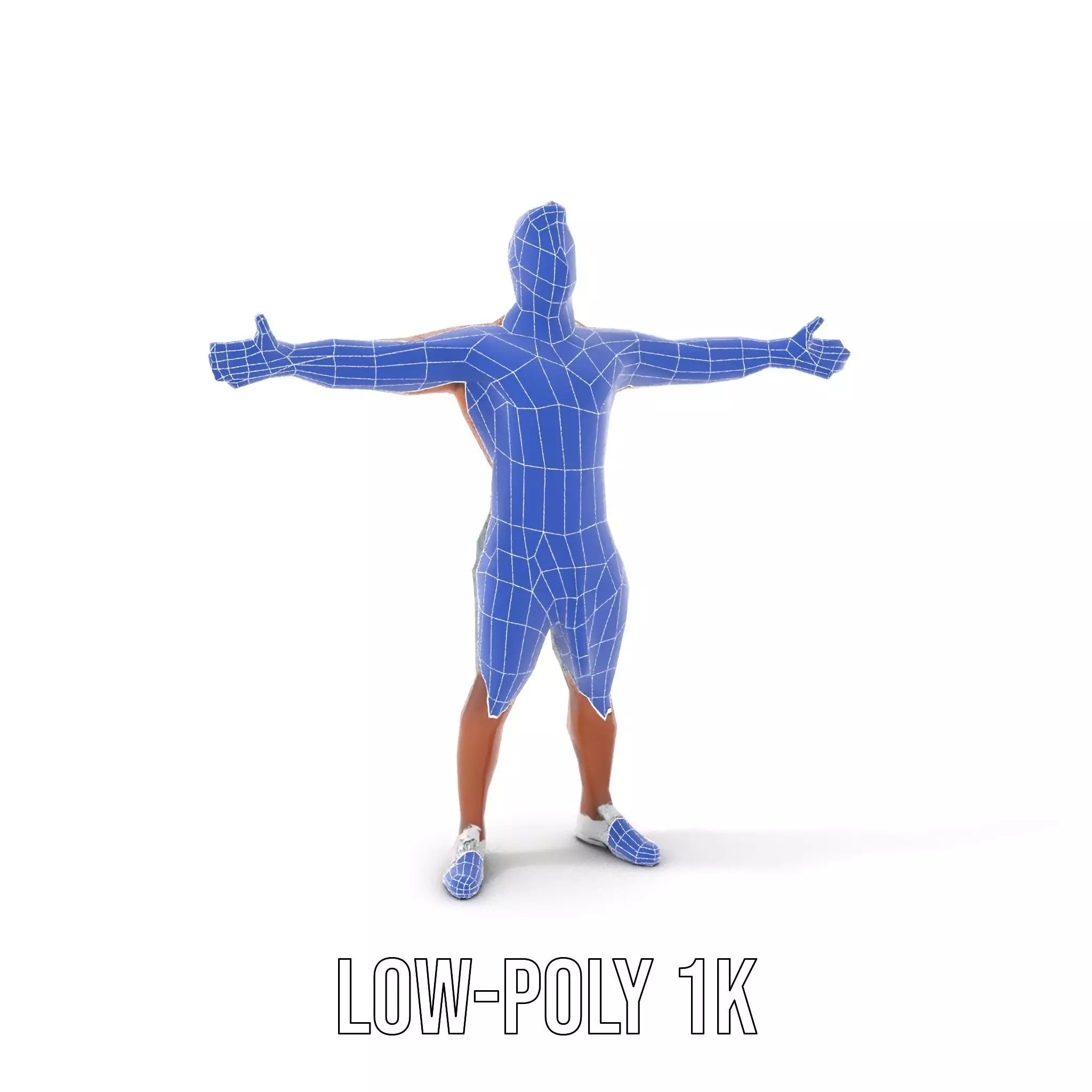 Athletic Male Character Model Pack  Realistic Anatomy Low-poly 3D model_13