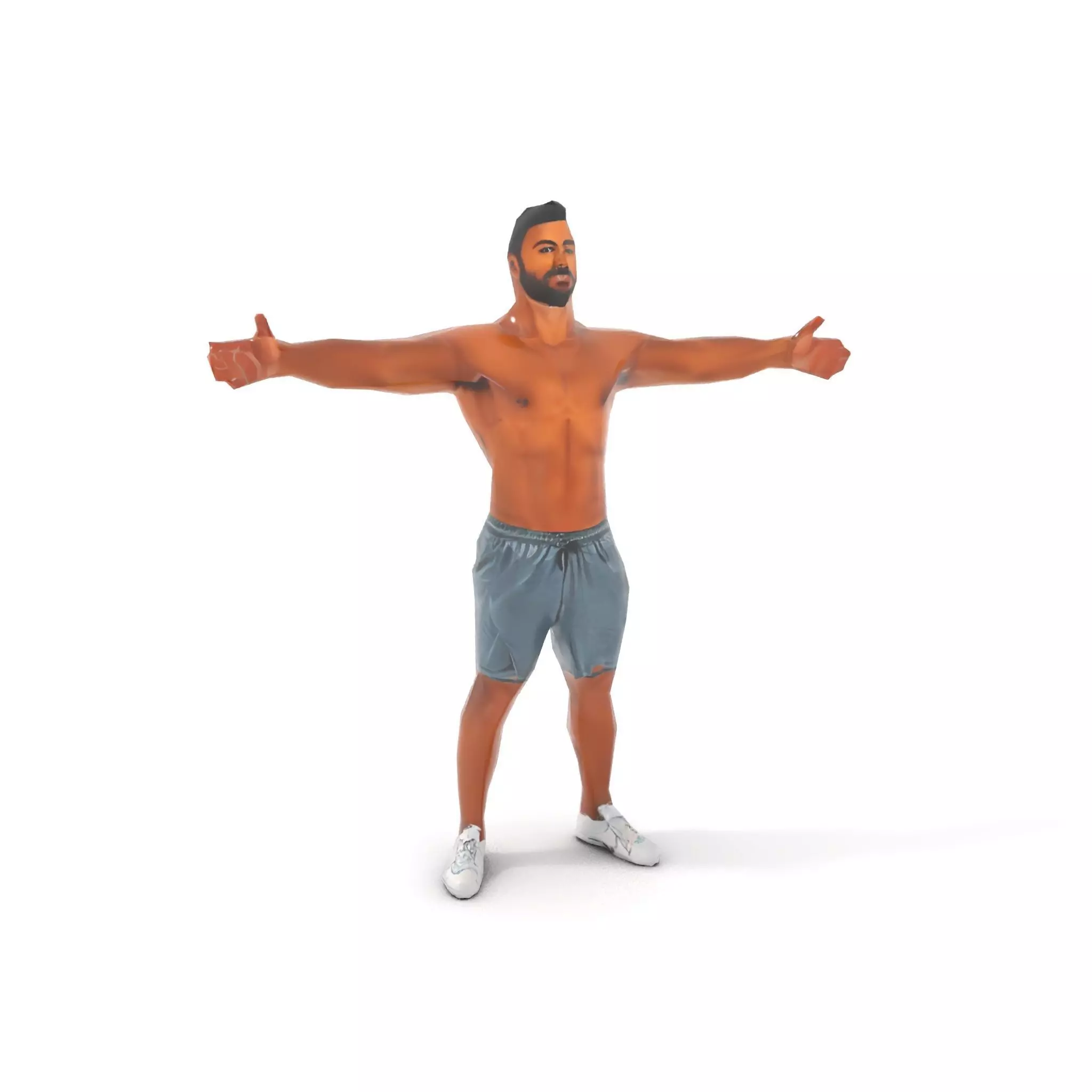 Athletic Male Character Model Pack  Realistic Anatomy Low-poly 3D model_27