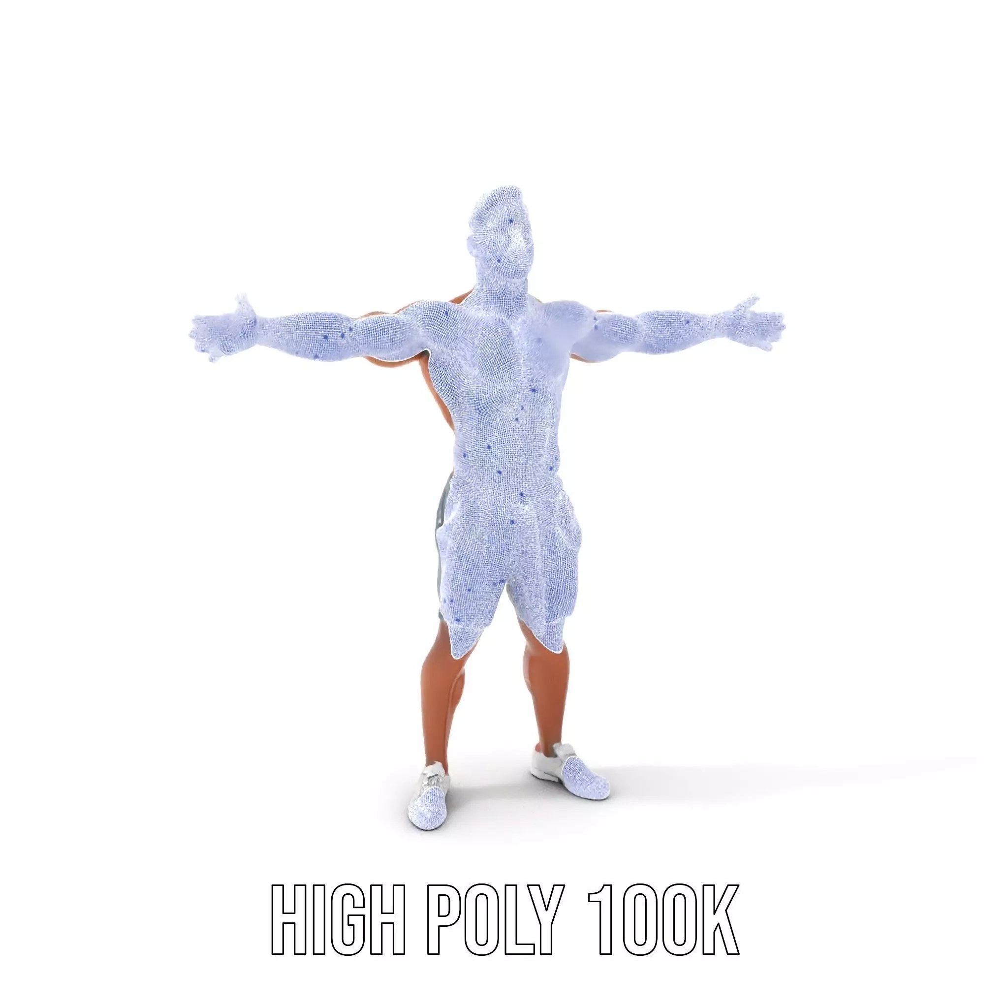 Athletic Male Character Model Pack  Realistic Anatomy Low-poly 3D model_4