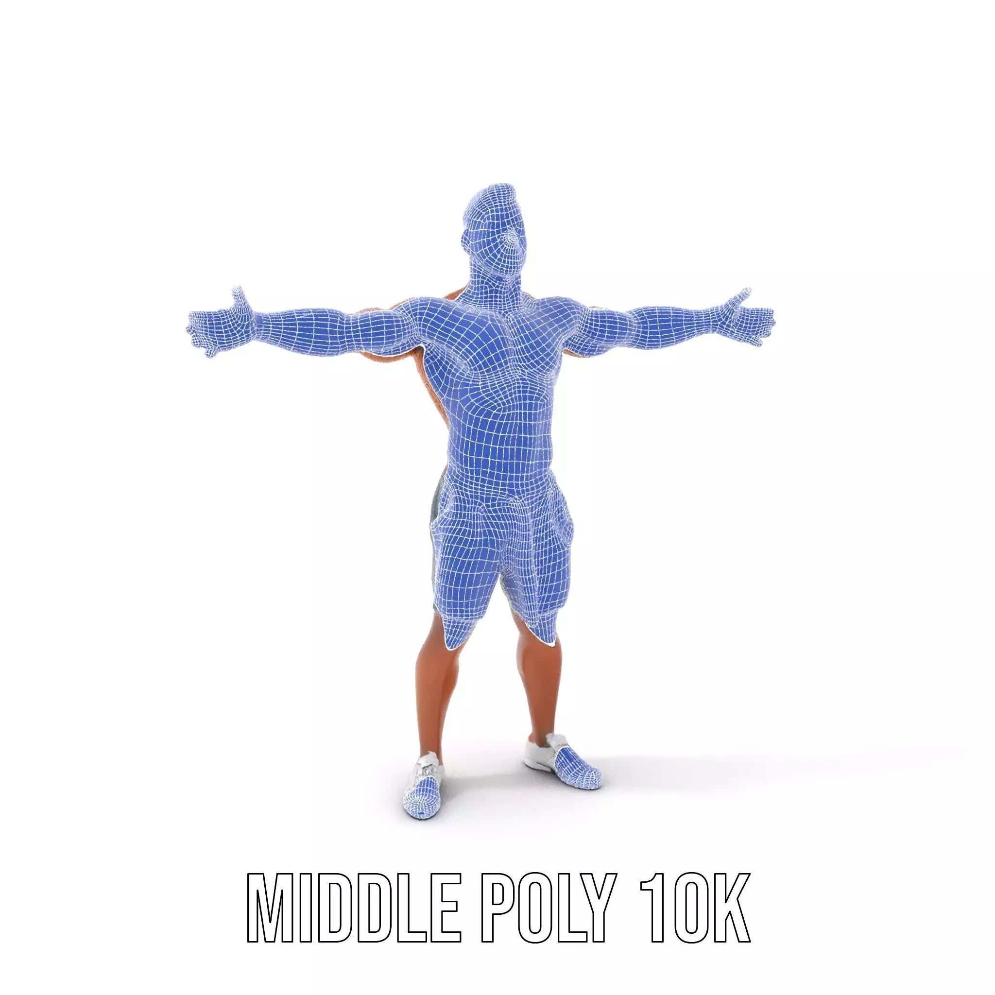 Athletic Male Character Model Pack  Realistic Anatomy Low-poly 3D model_20