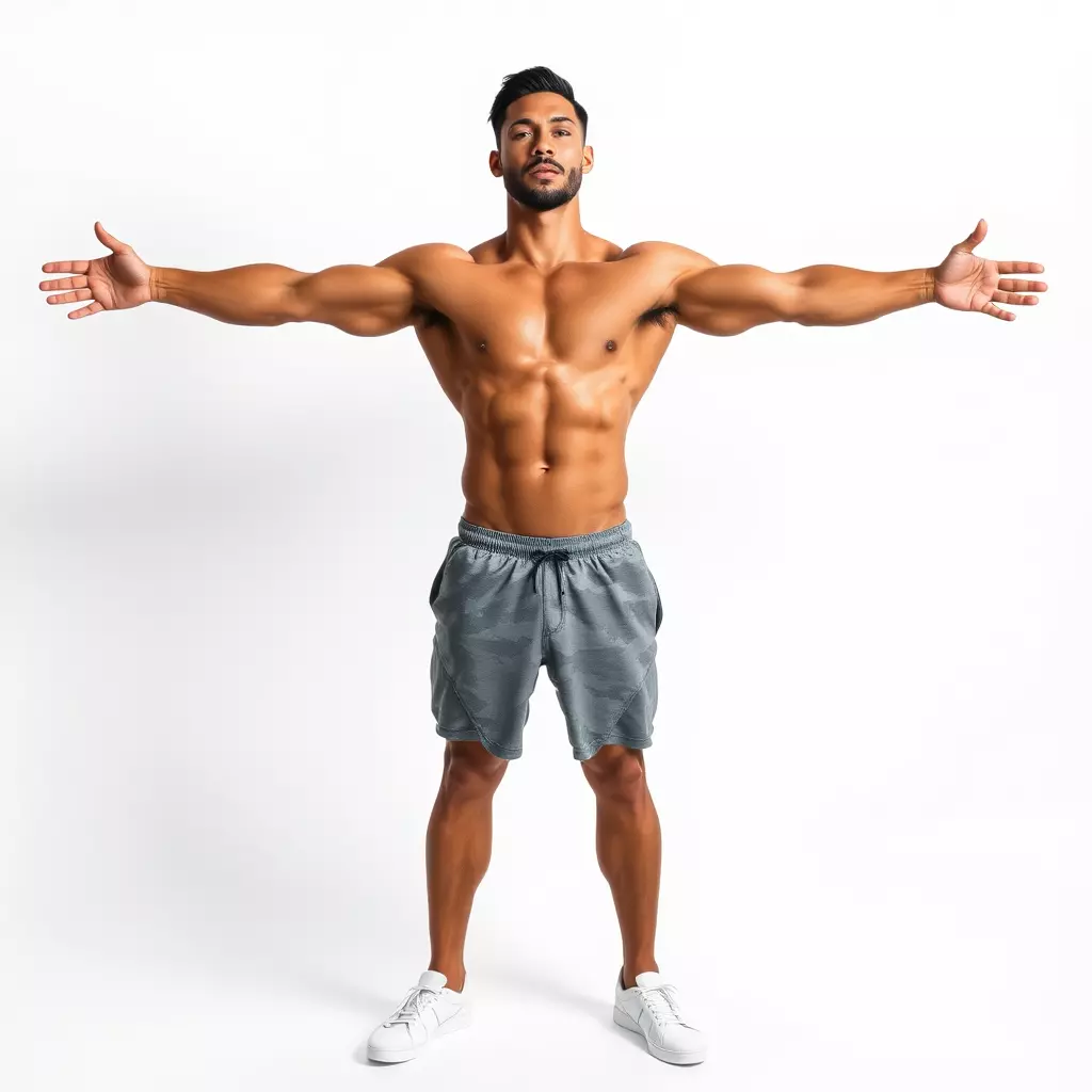 Athletic Male Character Model Pack  Realistic Anatomy Low-poly 3D model_2