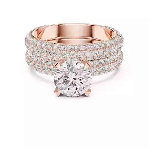 Solitaire Ring with band 3dm stl renders animation videos detail