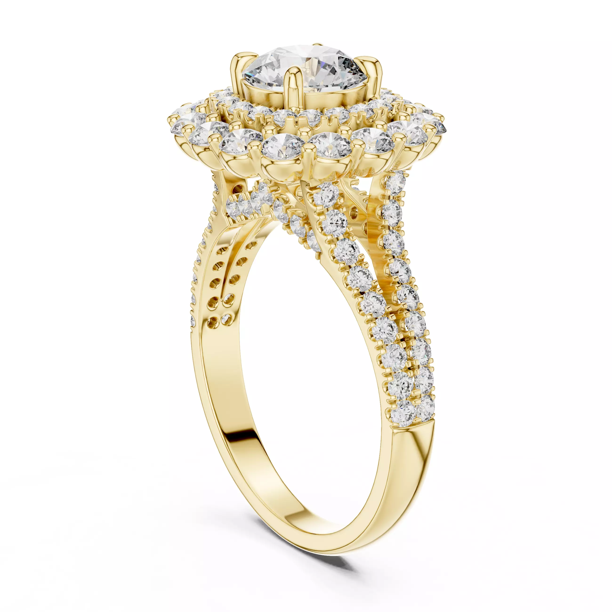 Halo Solitaire Ring 3dm stl renders animation videos details  3D print model_12