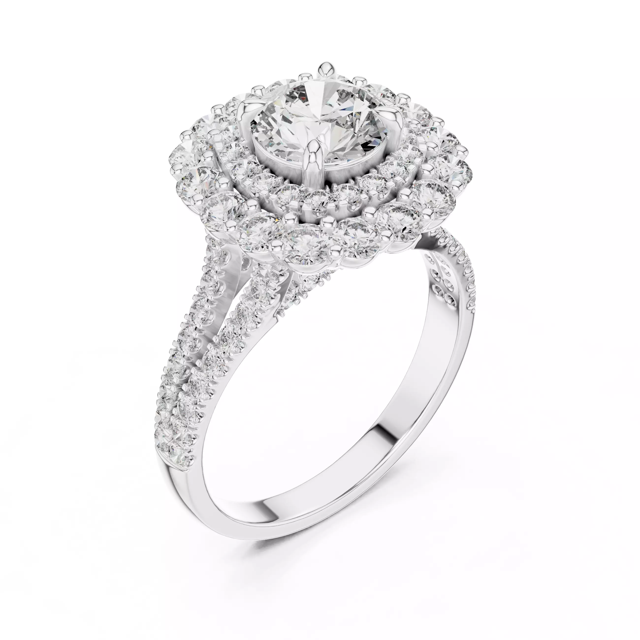 Halo Solitaire Ring 3dm stl renders animation videos details  3D print model_11