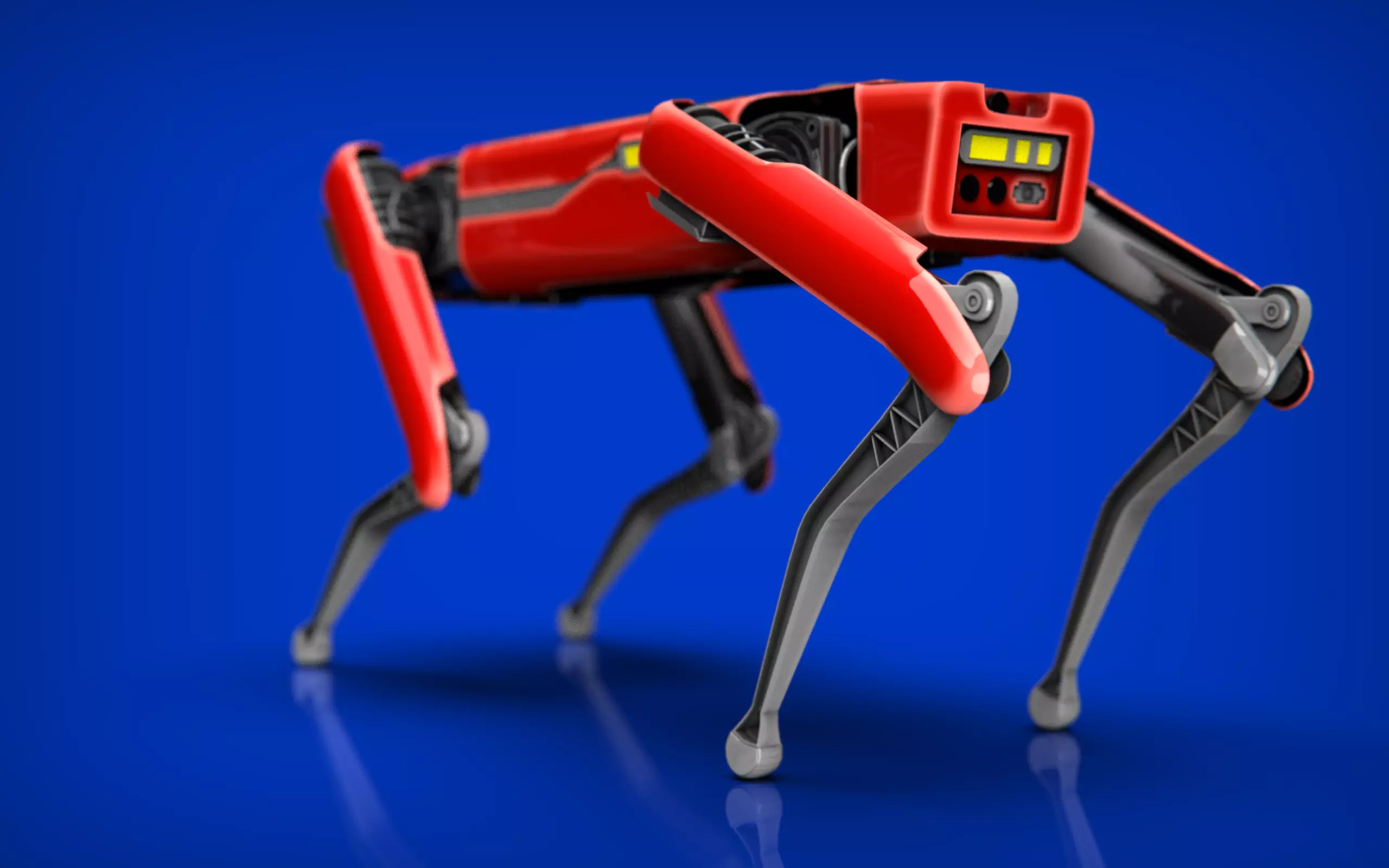 Robot Dog Red 3D model_1