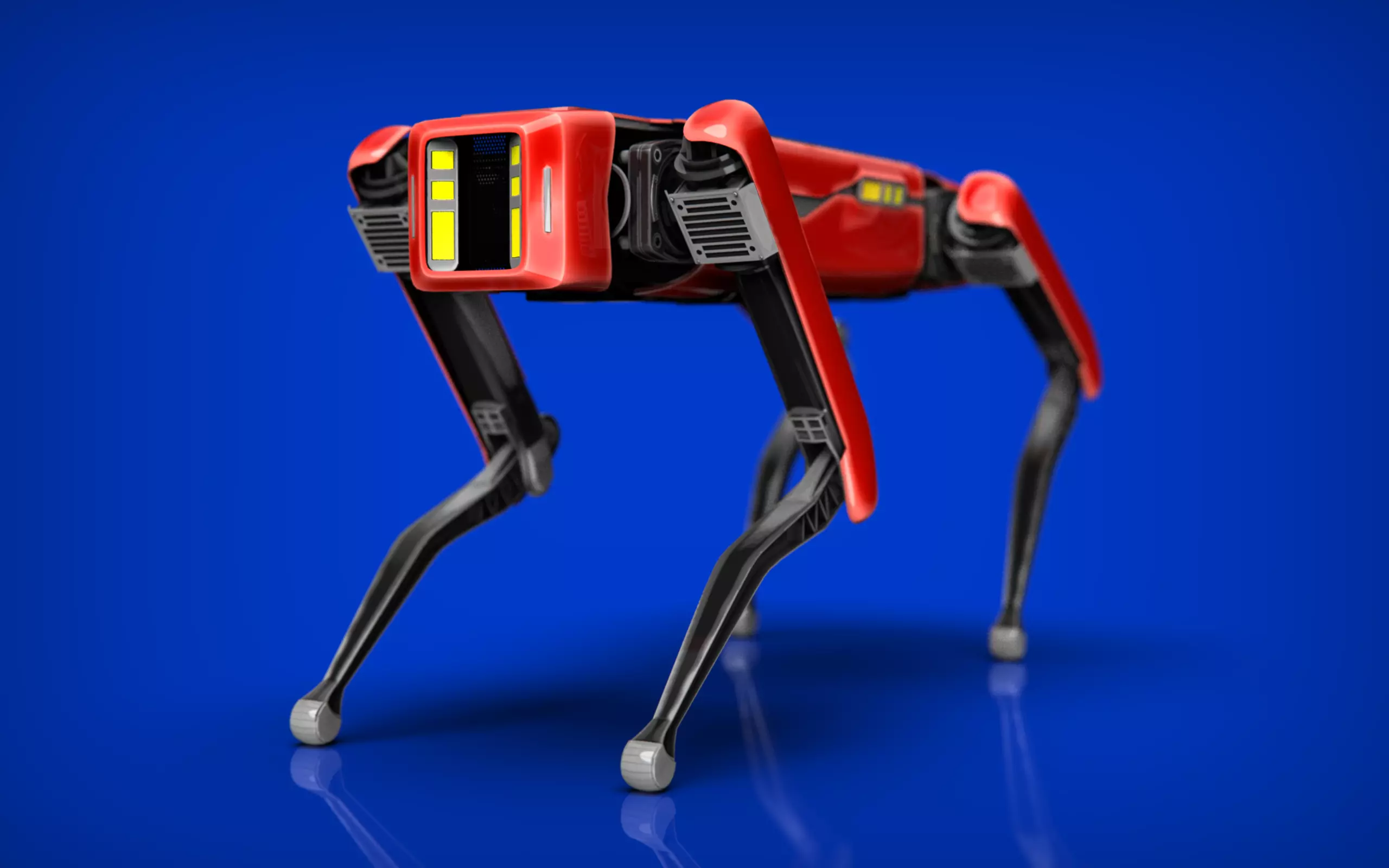 Robot Dog Red 3D model_0