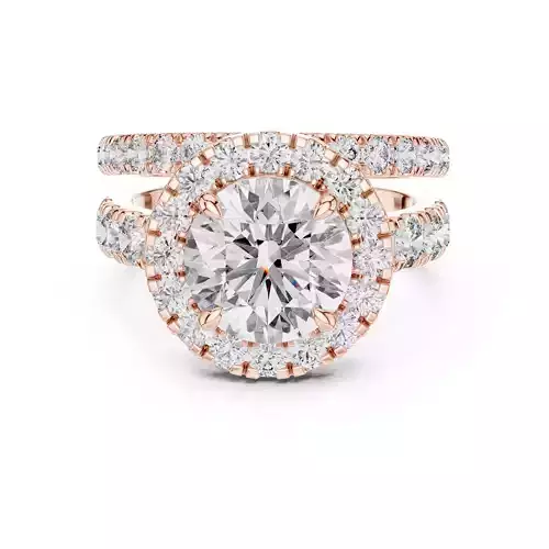 Halo Solitaire Ring with Band 3dm stl renders animation videos