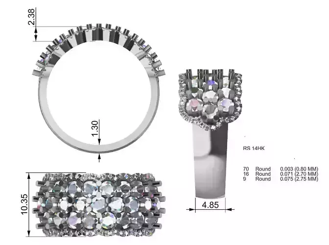 Fashion Rings 3D print model