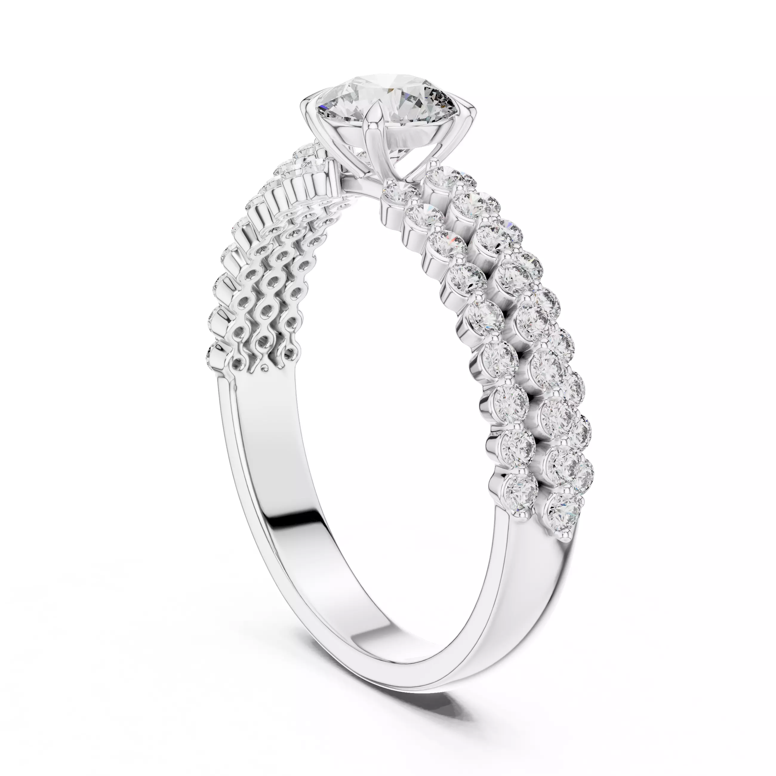 Solitaire Ring 3dm stl renders animation videos details  3D print model_10