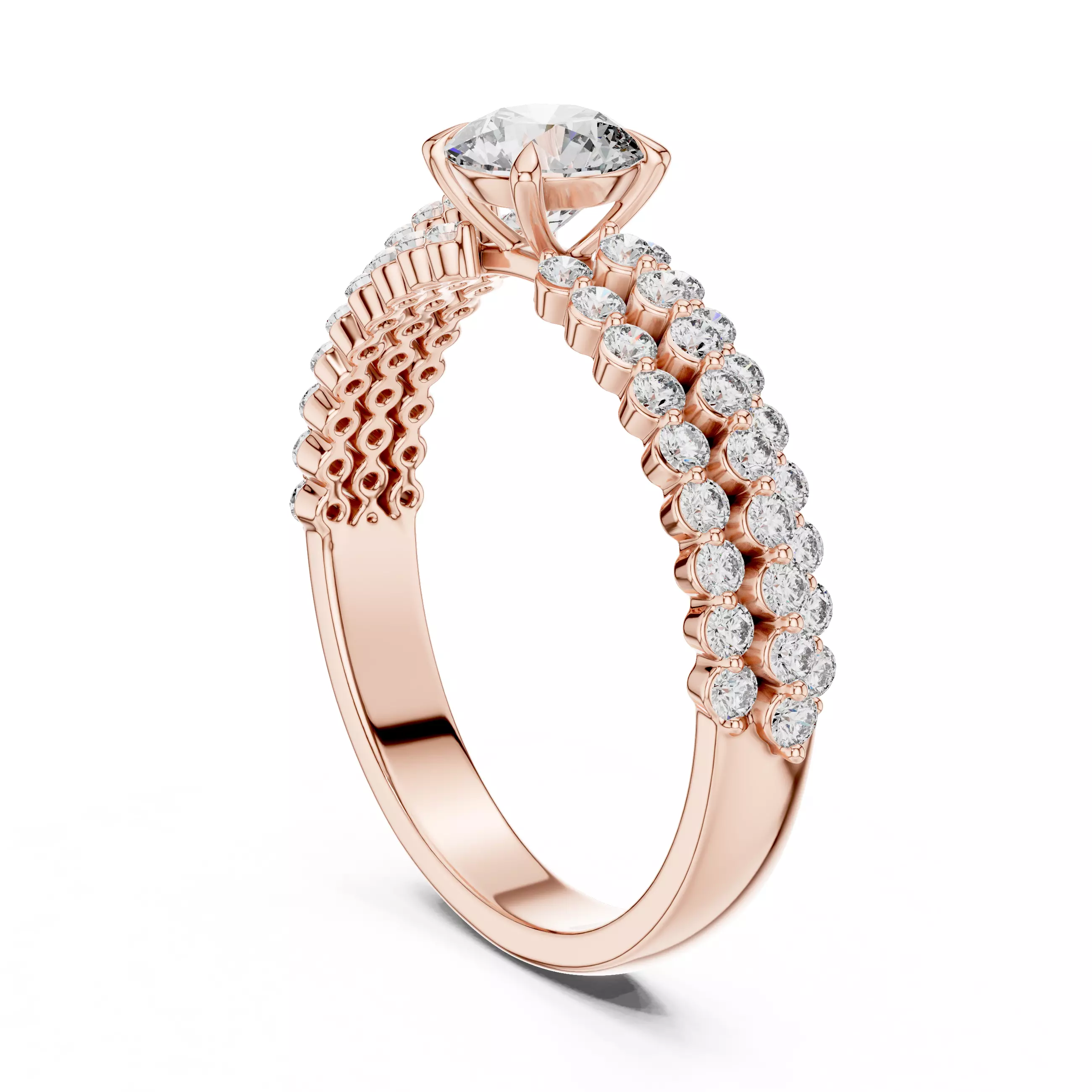 Solitaire Ring 3dm stl renders animation videos details  3D print model_8