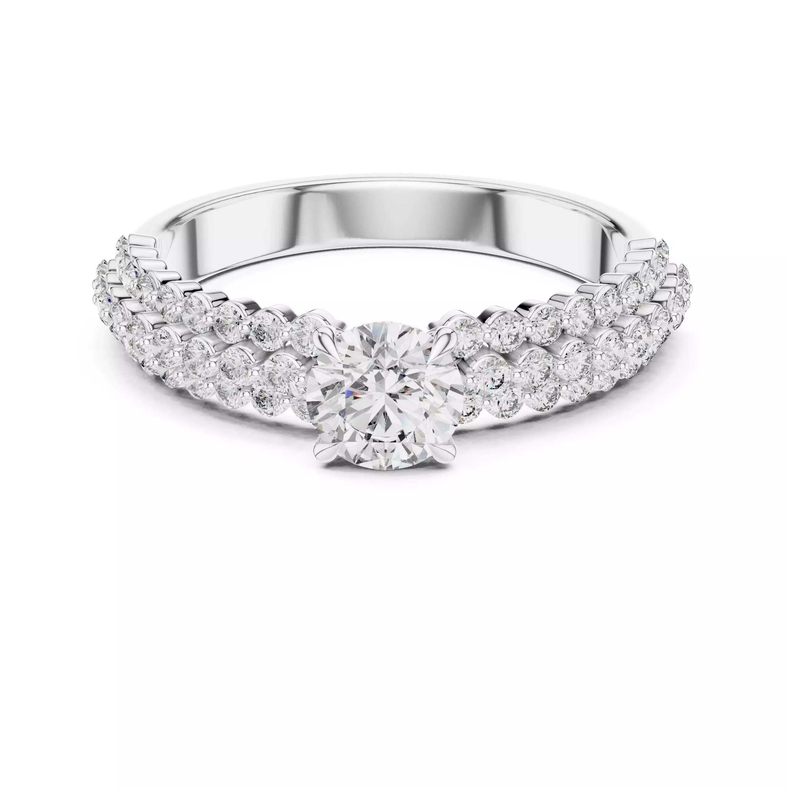 Solitaire Ring 3dm stl renders animation videos details  3D print model_3