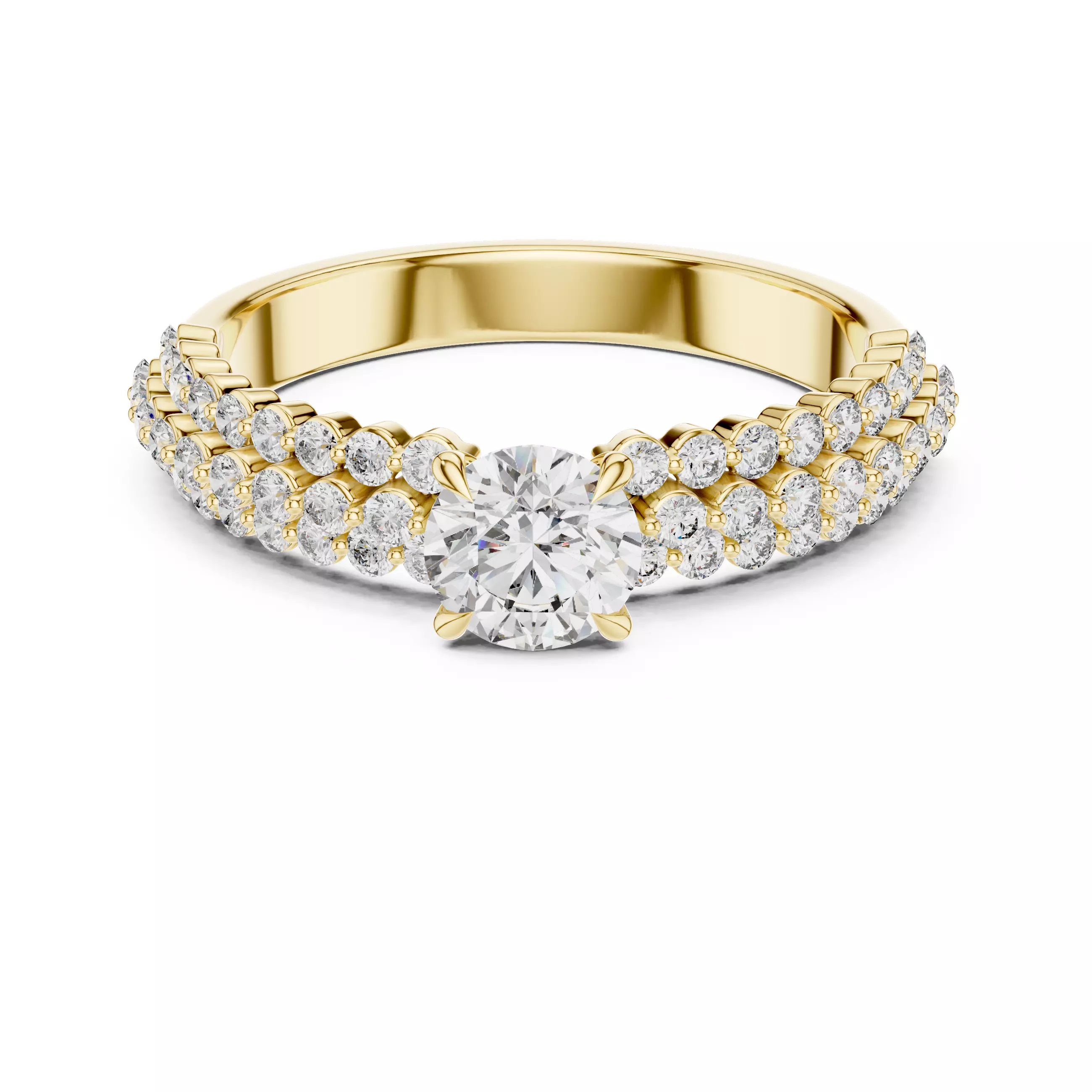 Solitaire Ring 3dm stl renders animation videos details  3D print model_5