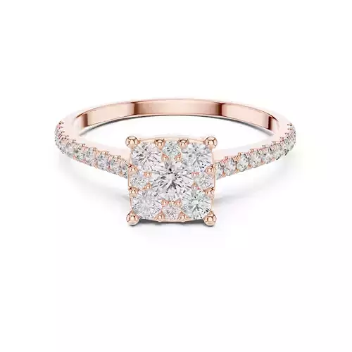 Top Halo Solitaire Ring 3dm stl renders animation videos