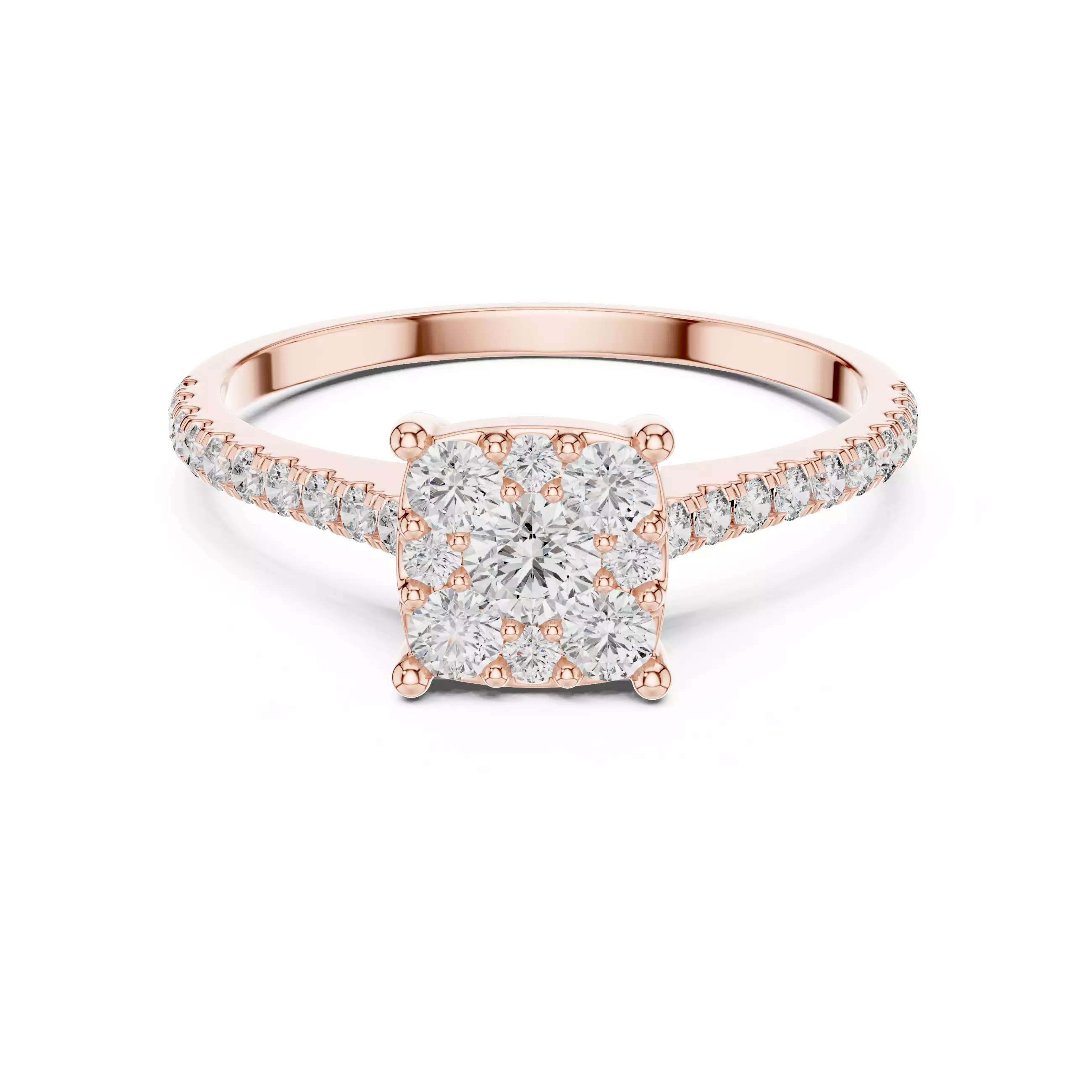 Top Halo Solitaire Ring 3dm stl renders animation videos 3D print model