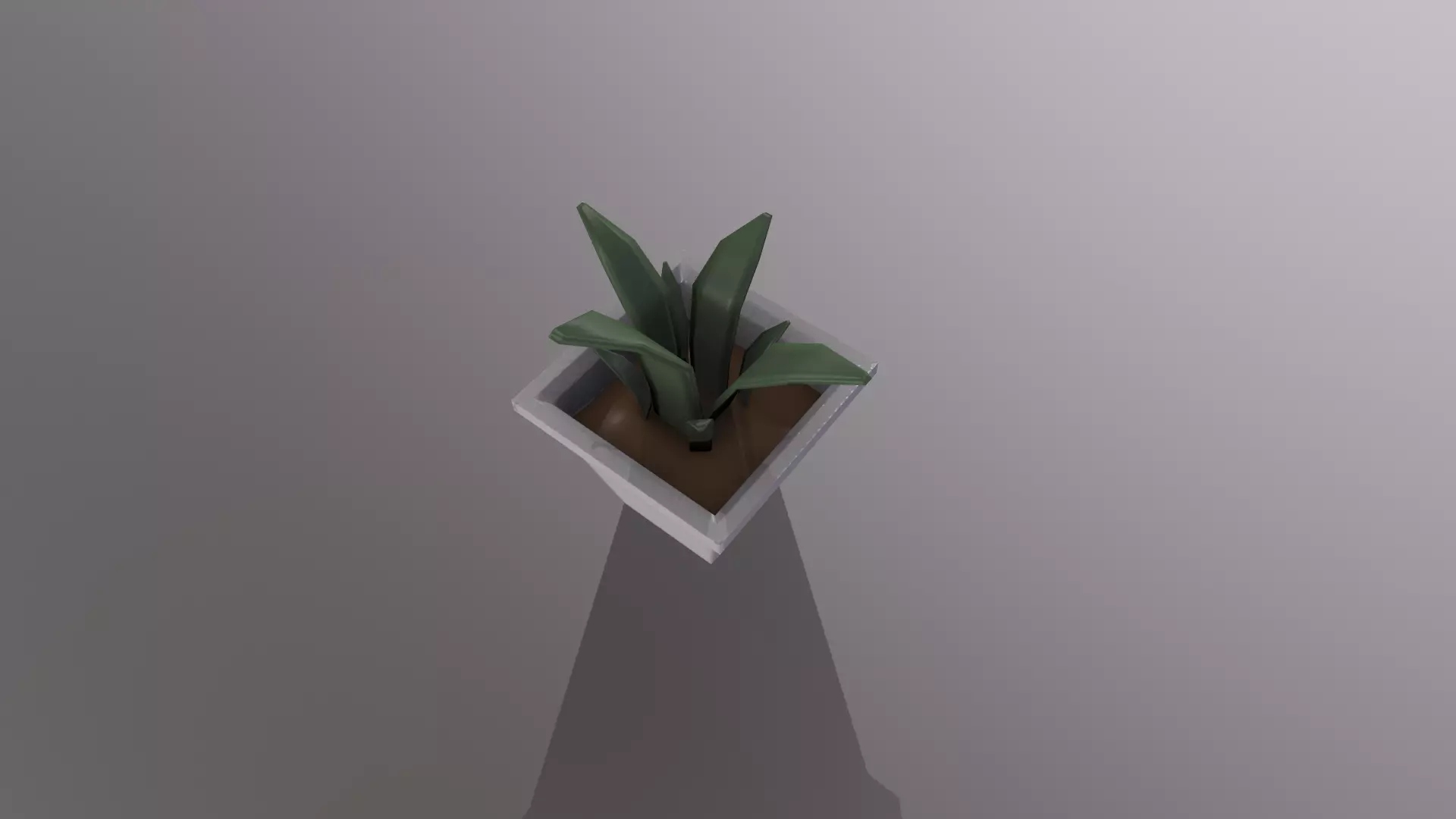 Low Poly Flowerpot Low-poly 3D model_3