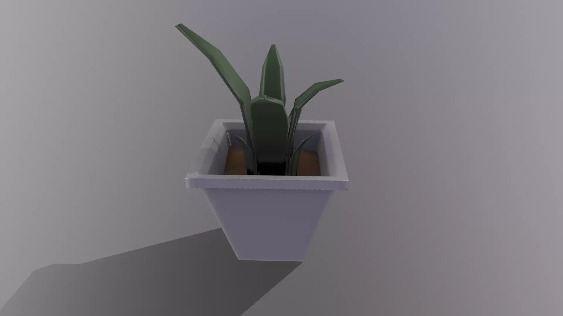 Low Poly Flowerpot Low-poly 3D model_5