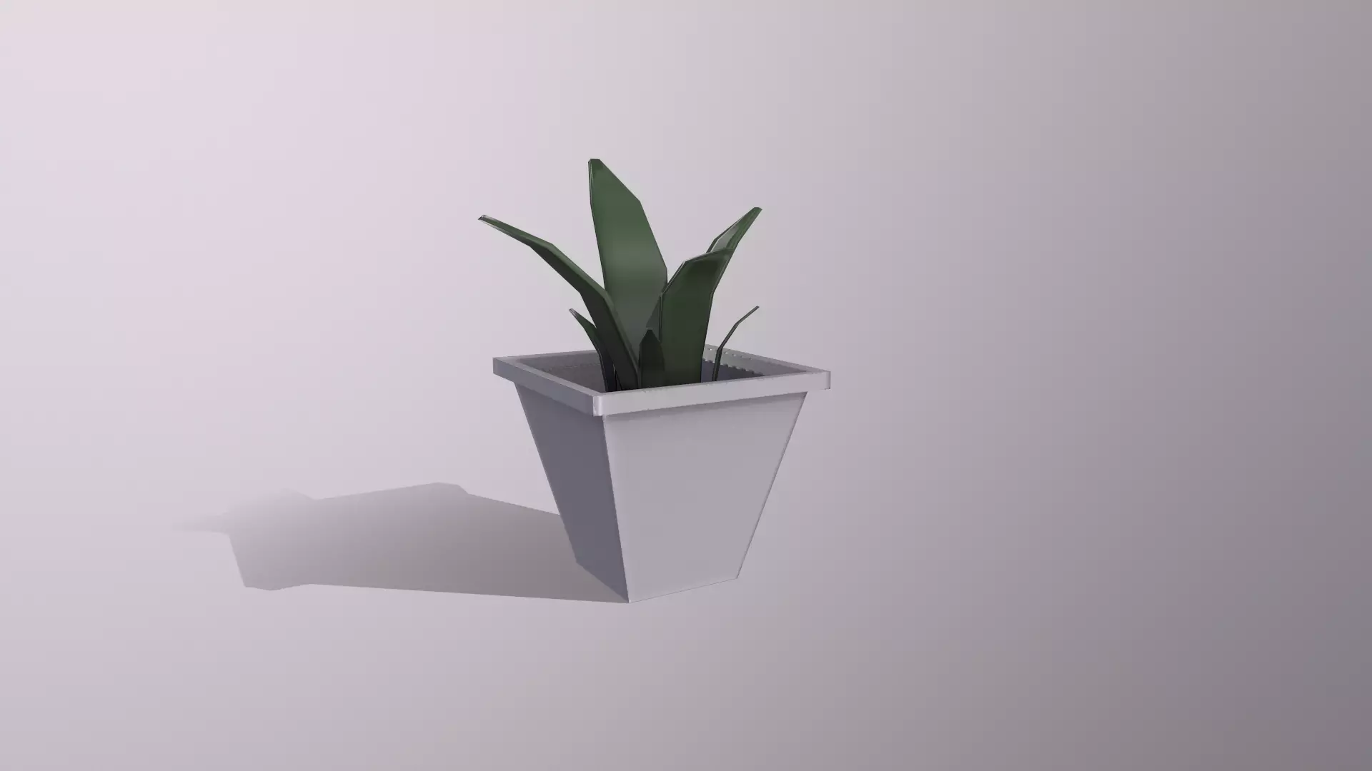 Low Poly Flowerpot Low-poly 3D model_2