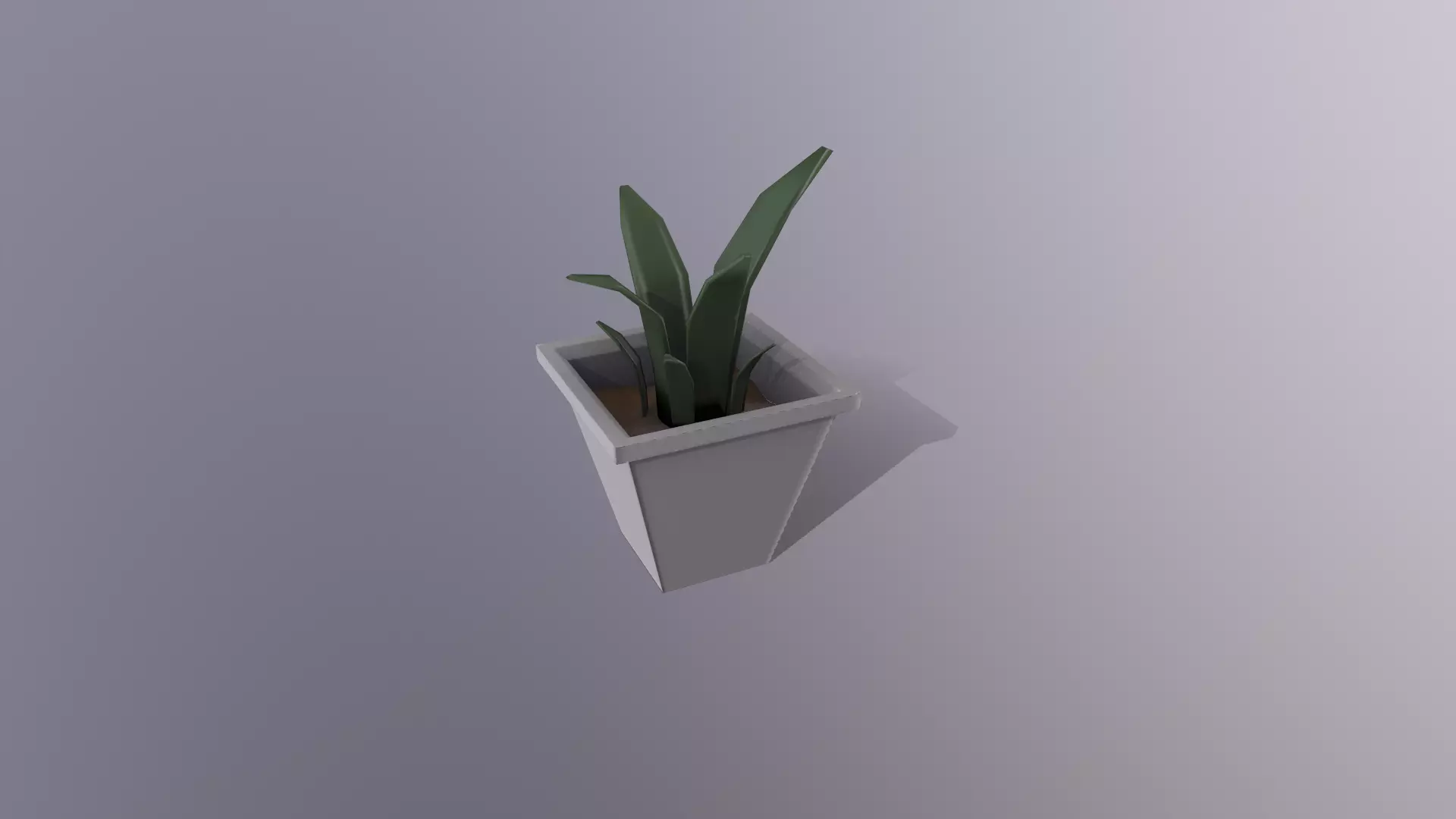 Low Poly Flowerpot Low-poly 3D model_0