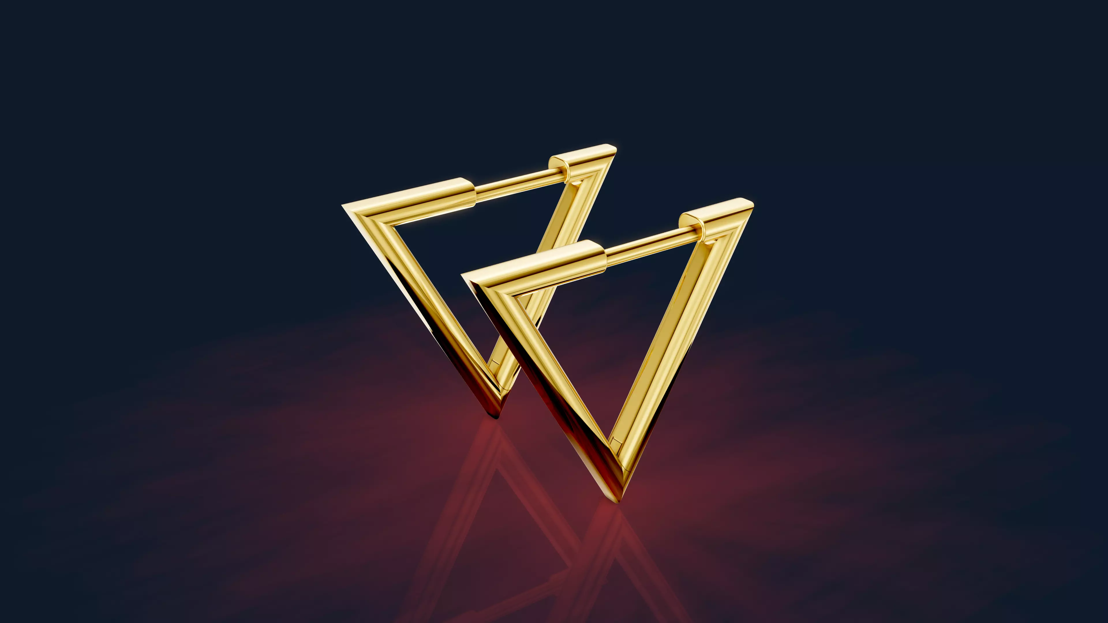 Brinco triangulo 3D print model_3