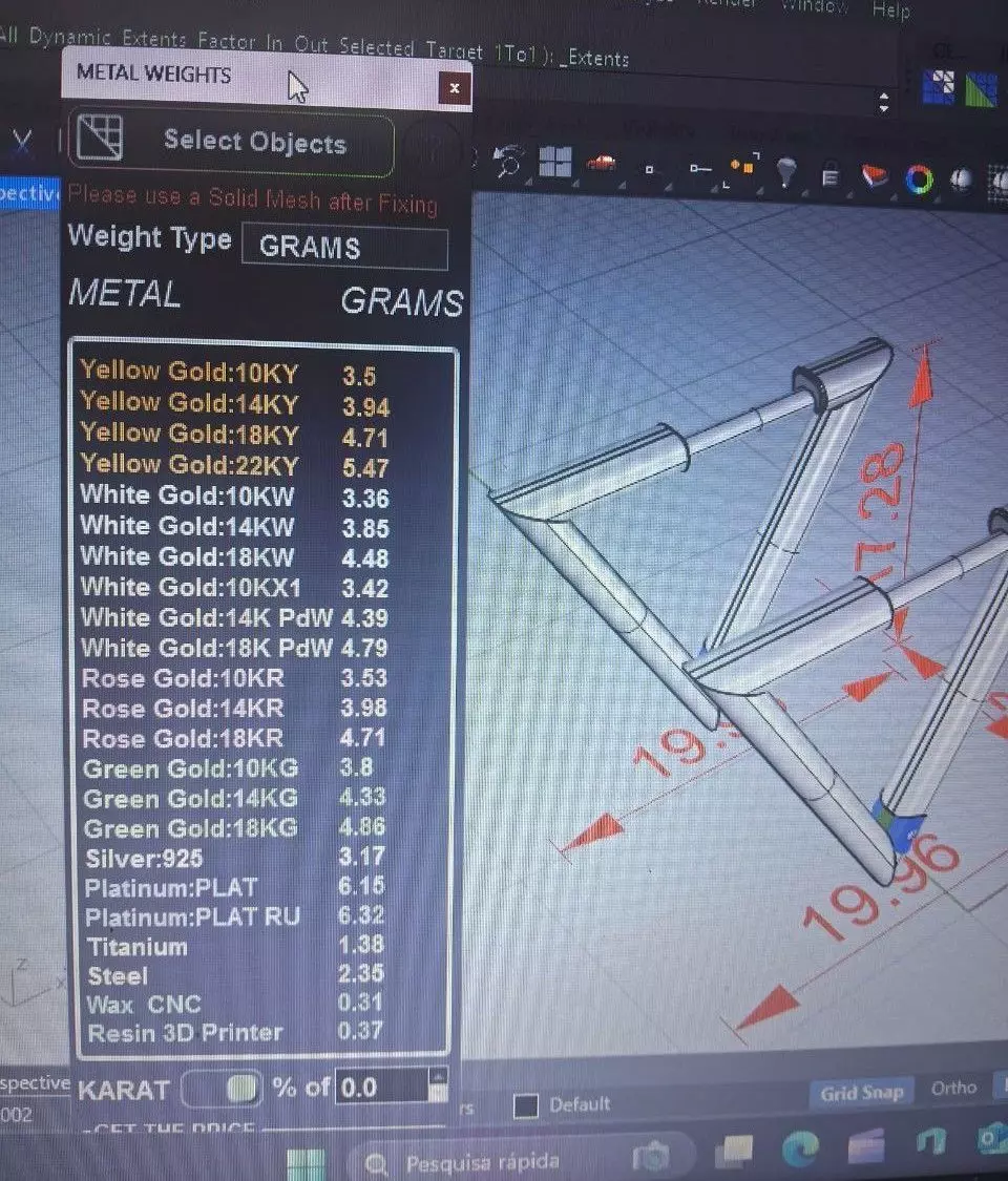 Brinco triangulo 3D print model_2