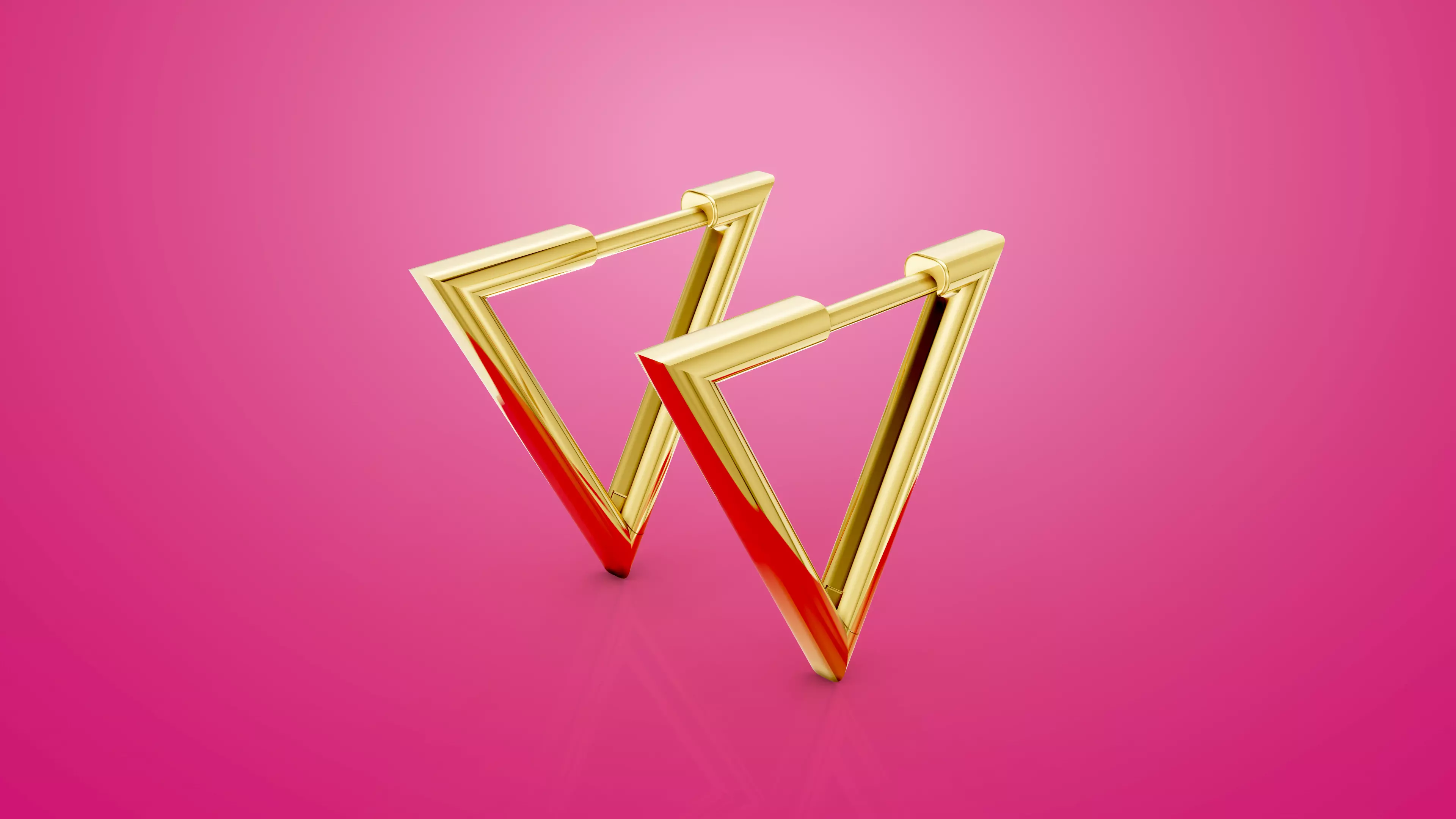 Brinco triangulo 3D print model_4