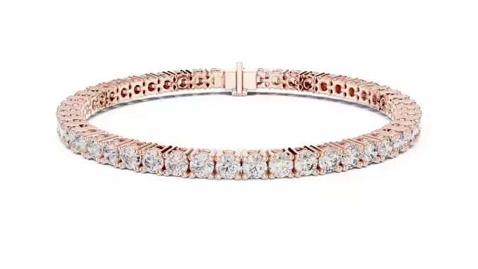 New Design Round Cut Stud Diamond Bracelet Woman 3DM STL Video