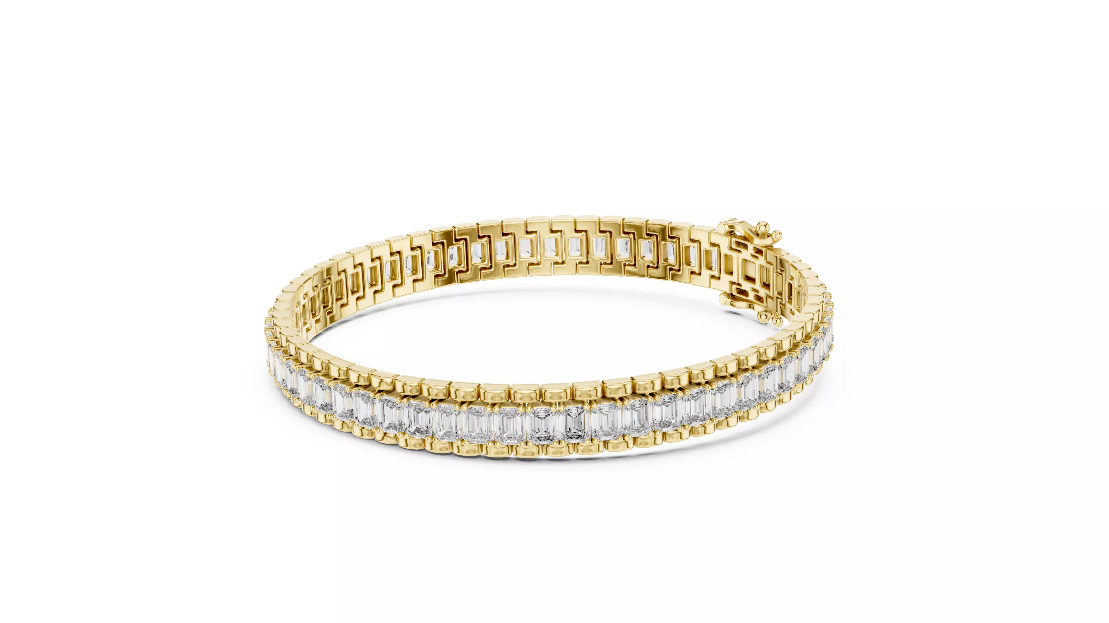 New Trending Design Emerald Diamond Bracelet Woman 3DM STL Video 3D print model_6