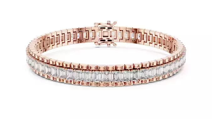 New Trending Design Emerald Diamond Bracelet Woman 3DM STL Video 3D print model