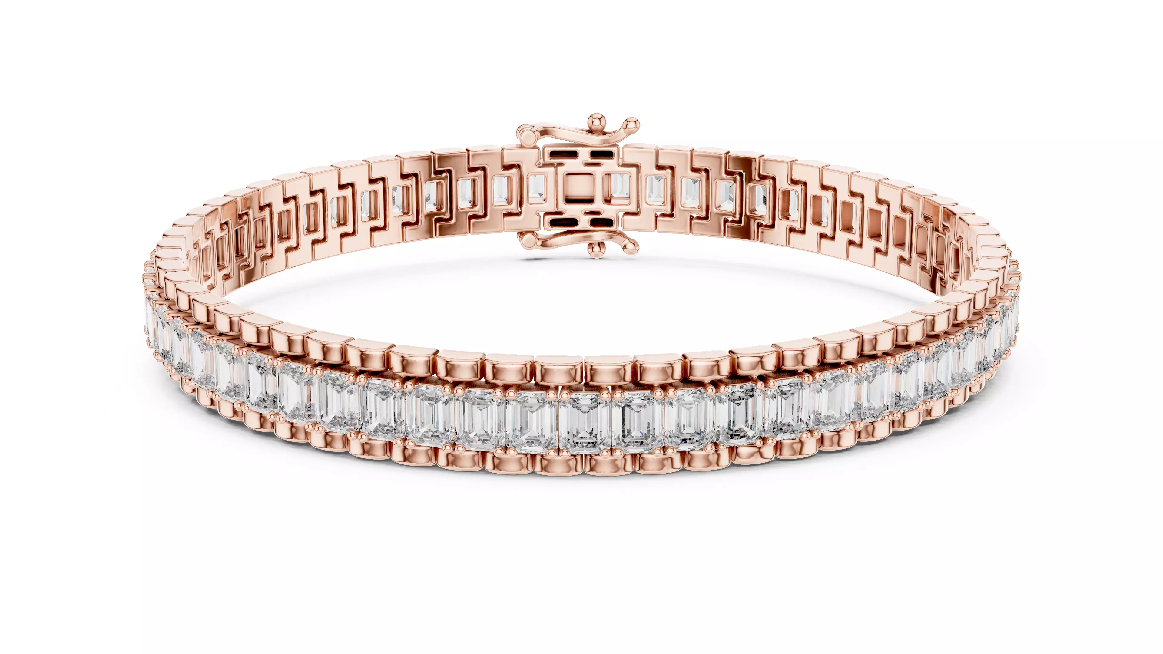 New Trending Design Emerald Diamond Bracelet Woman 3DM STL Video 3D print model_0