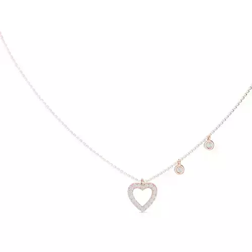 Round Diamond Heart Shape Love Pendant Necklace 3dm STL Video 3D print model