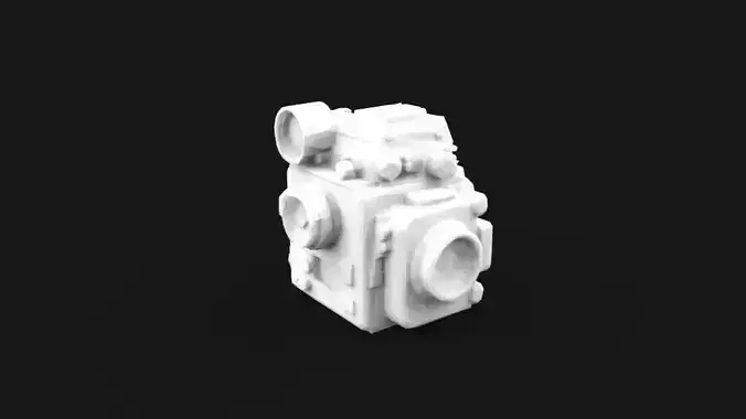 Retrofuturistic Boxy Analog Camera 